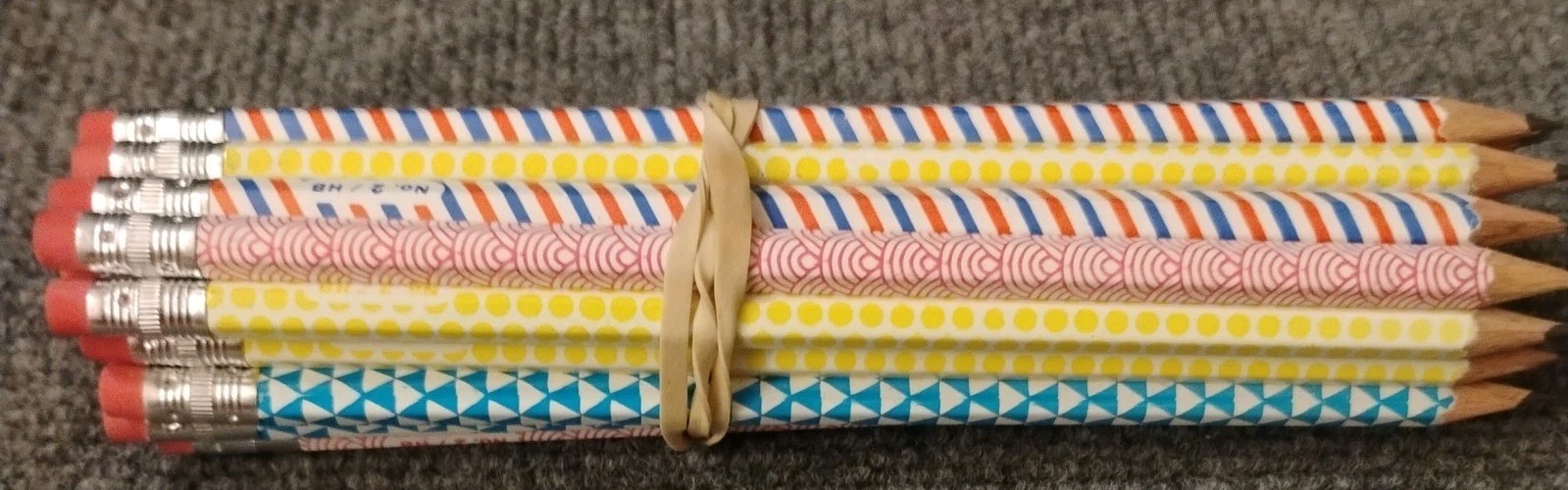 90 Geddes Rainbow Pencils 4 Multi-Colored Pencils + 118 Erasers + 140 Sharpeners