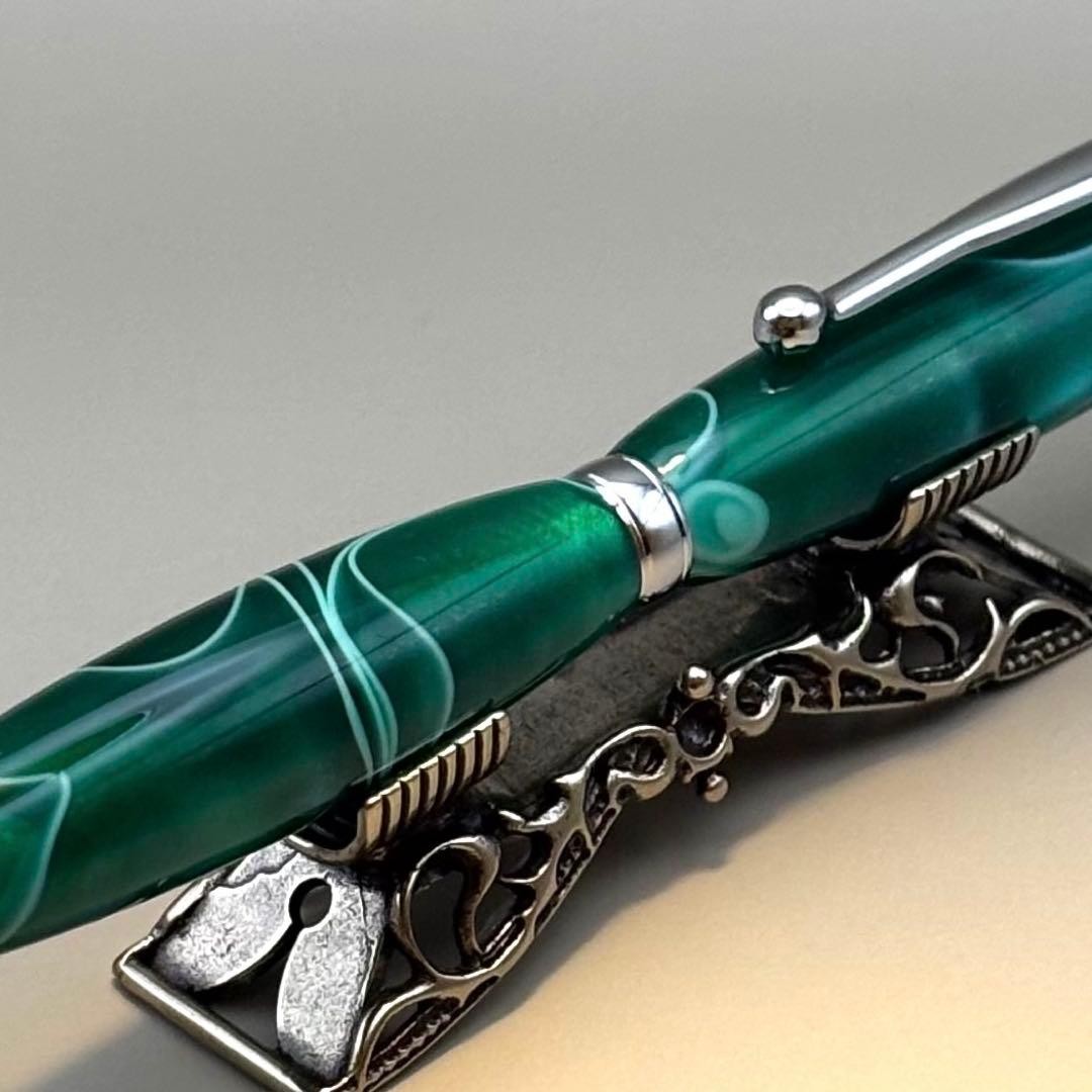 Acrylic resin mechanical pencil 0.5mm knock type handmade