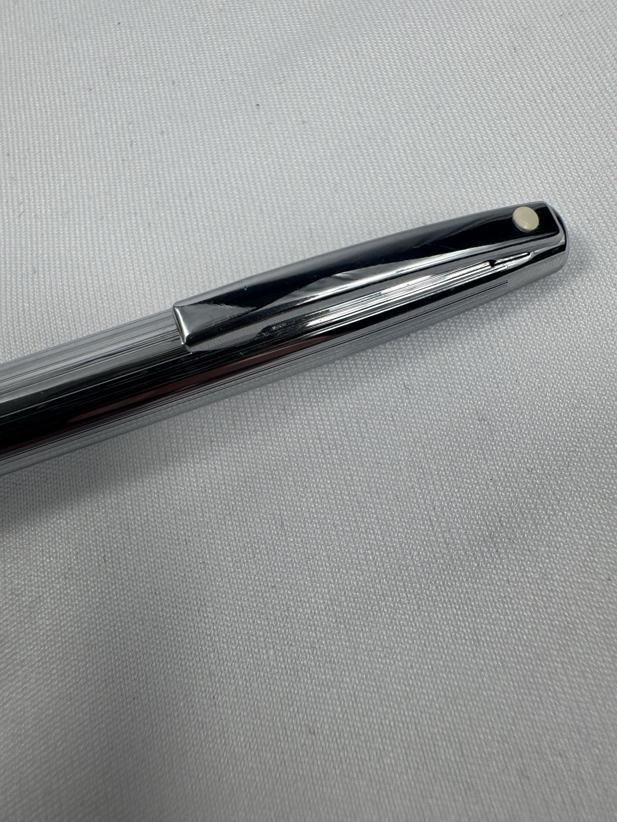 Vintage Sheaffer Chrome Mechanical Pencil Silver Tone White Dot Made In USA