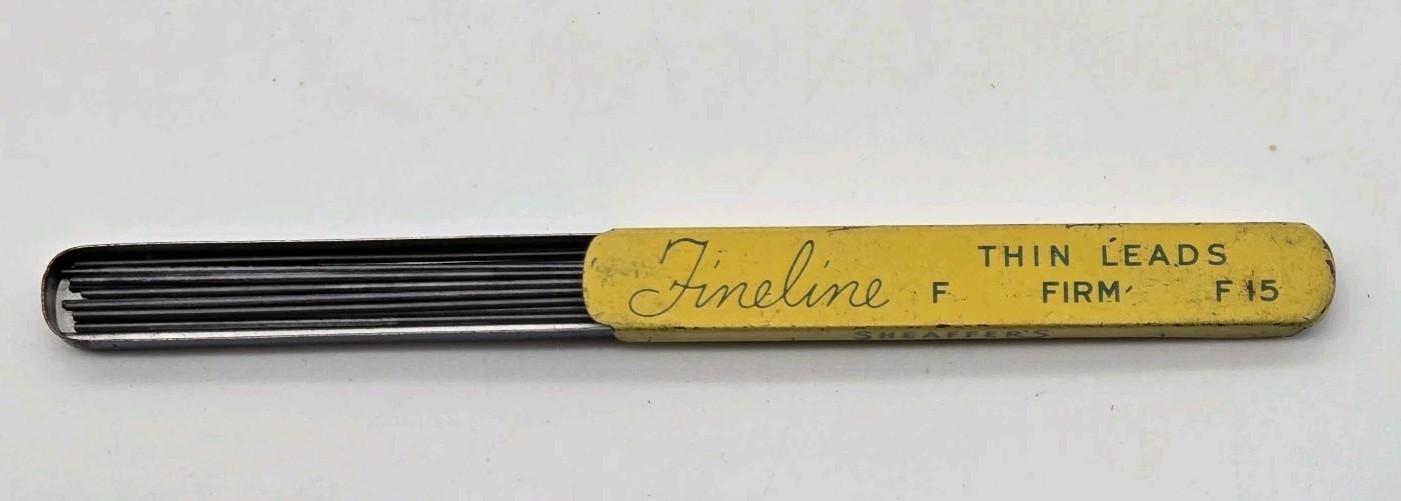 Sheaffer’s Fineline Thin Leads Tin F Firm F15 – Made in USA VTG