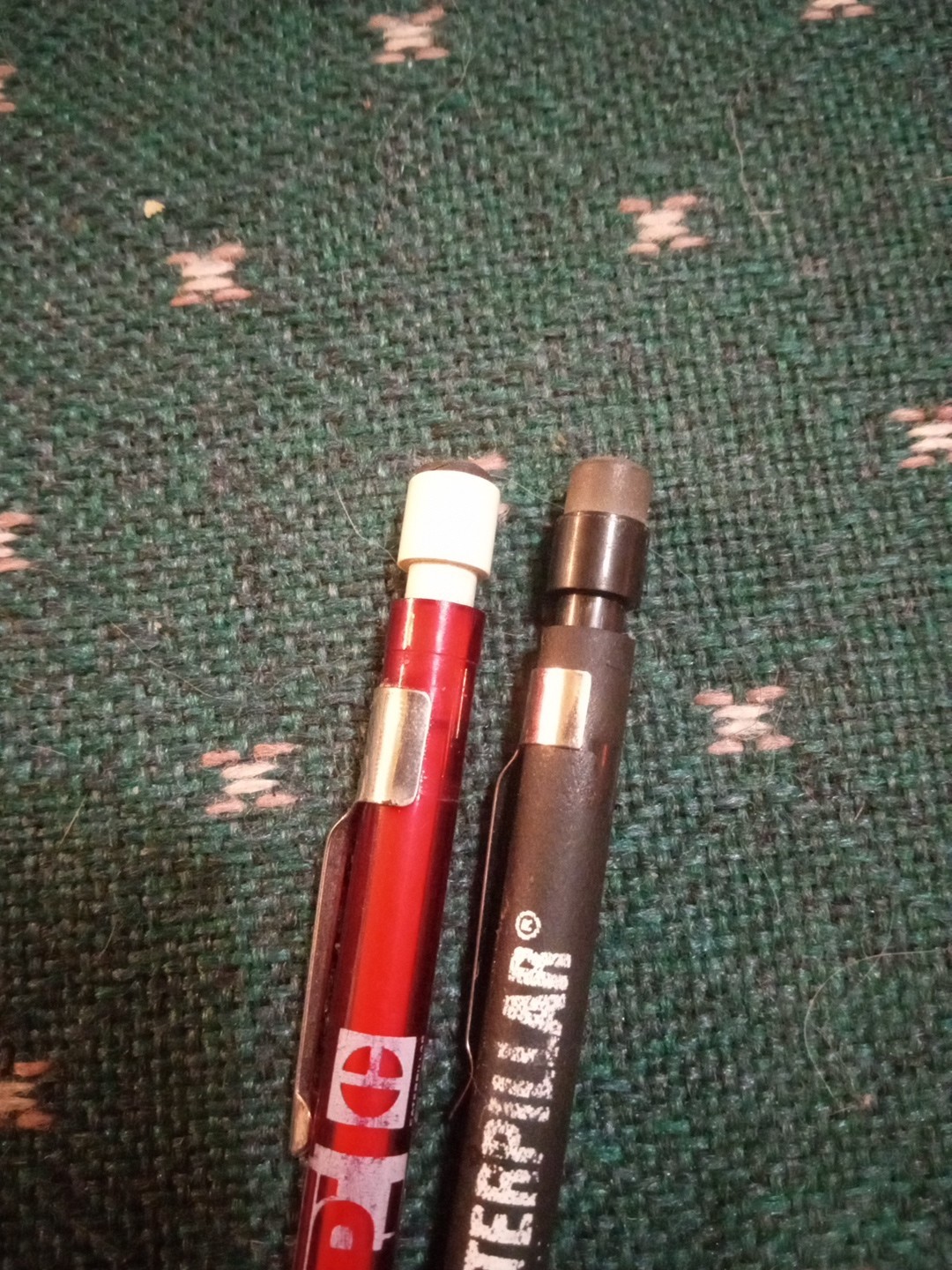 Vintage Caterpillar Mechanical Pencil Lot Of 2 USA Great Working Condition Rare