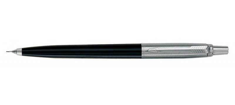 Parker Jotter Pencil Black & Stainless Steel 0.5m With Eraser Made In Uk *