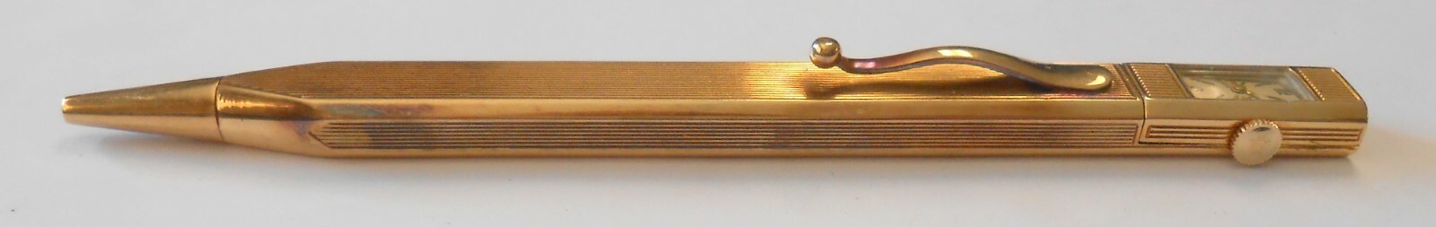 Rare Solid 14K Yellow Gold Mechanical Pencil w/ P. Buhre Watch 5″ Vintage