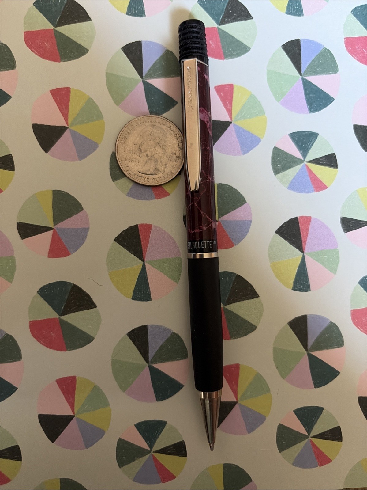 Sanford Silhouette Pencil 0.5mm Pencil Cushion Grip LN Burgundy Ma(1996 Vintage)