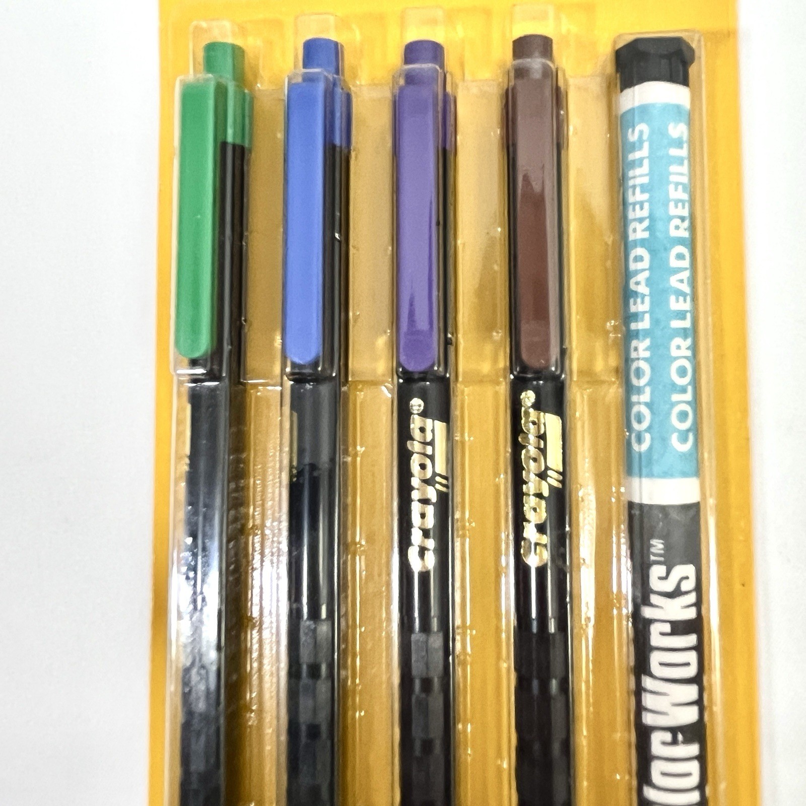 Crayola ColorWorks Mechanical Colored Pencils & Refills Cool Colors Vintage 1988