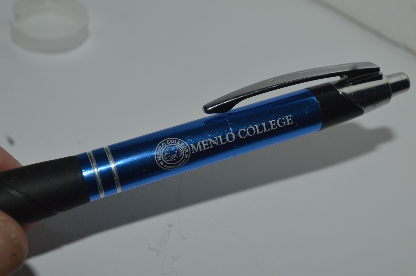 MENLO COLLEGE Automatic Pencil Promotional 0.7mm Blue Ergonomic Grip Tested