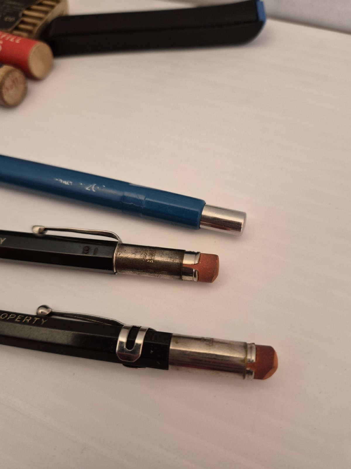 Vintage Lot Of Mechanical Pencils, Shaffer Replacement Lead And Erasers