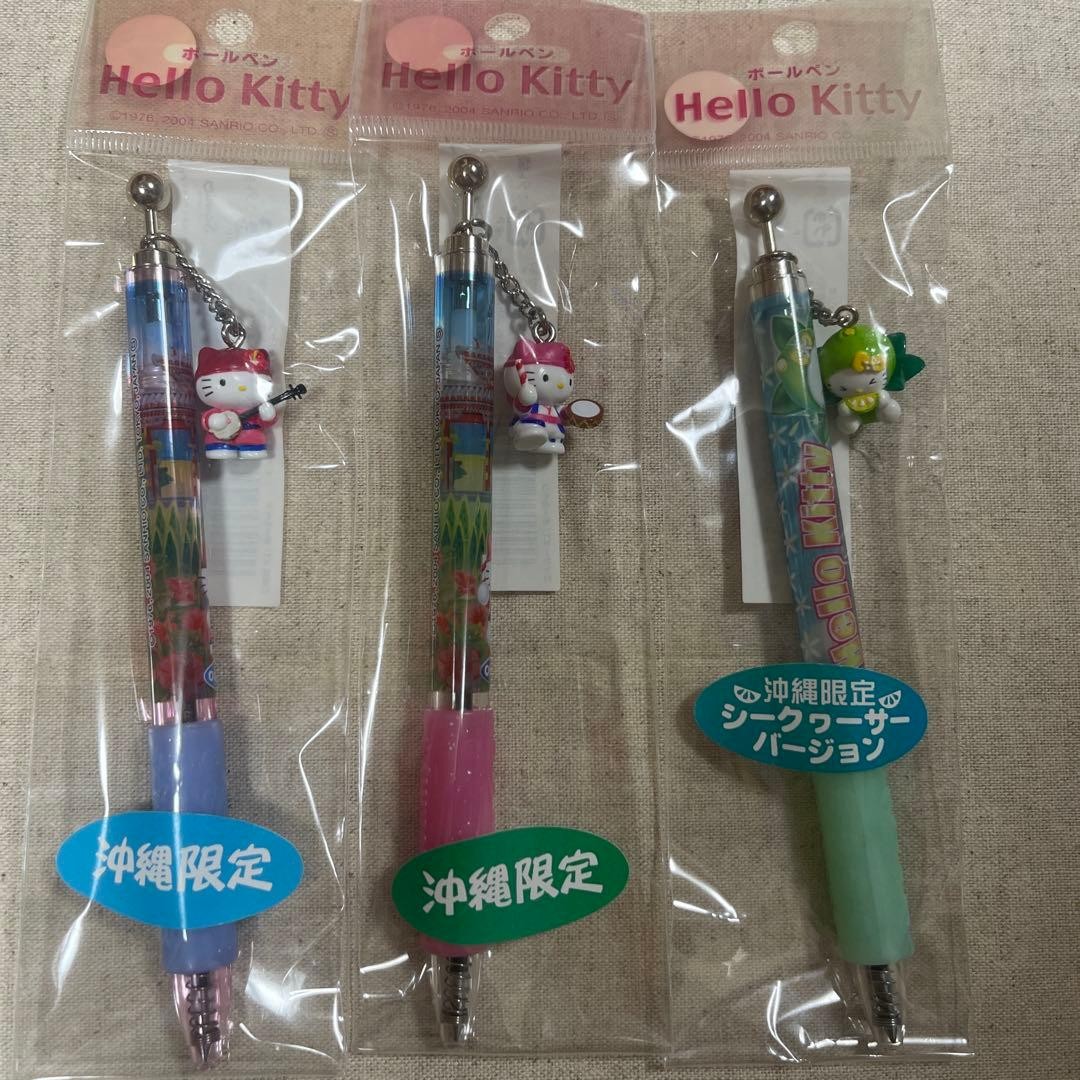 [Rare] Local Hello Kitty ballpoint pen Okinawa limited 3 pieces