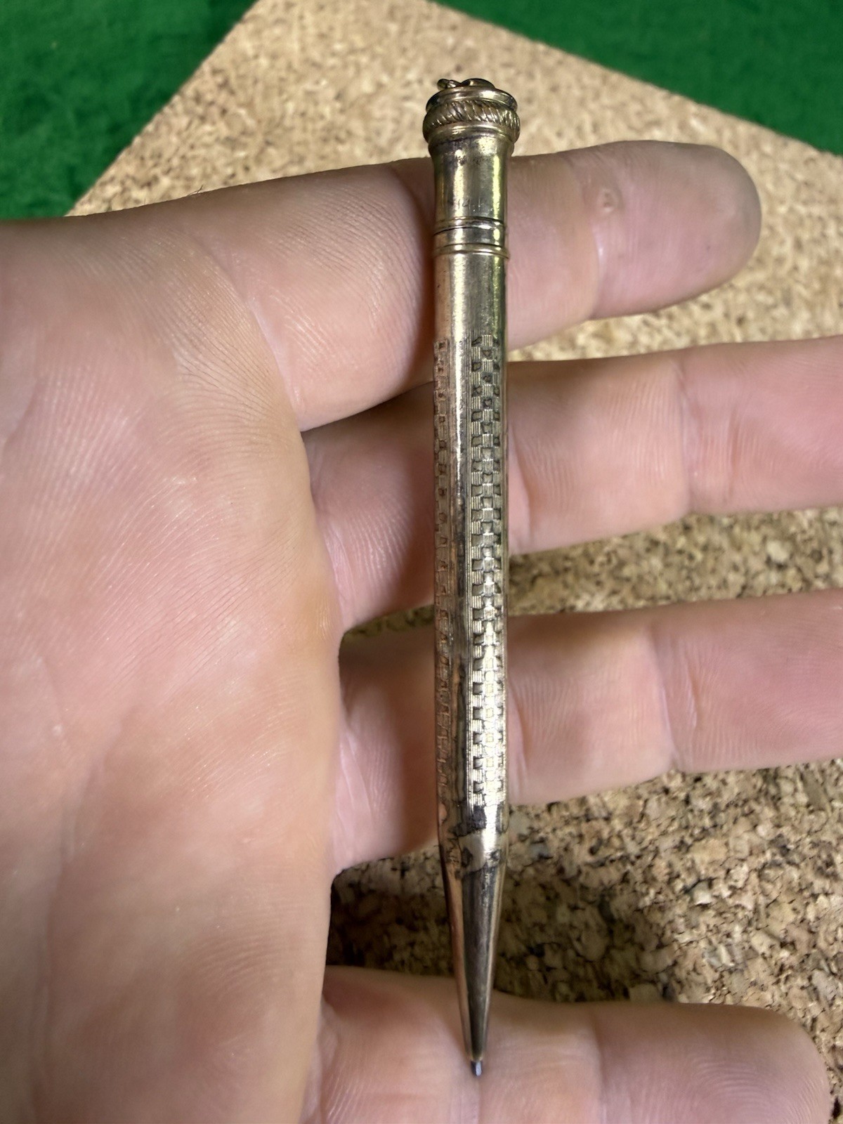 Antique 14K Gold Filled Mechanical Propelling Pencil c. 1890-1920 Works 4”