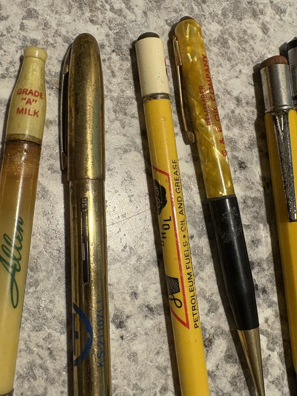 Vintage Auto Advertising Mechanical Pencil Perpetual Calendar Lot GE Estate Read