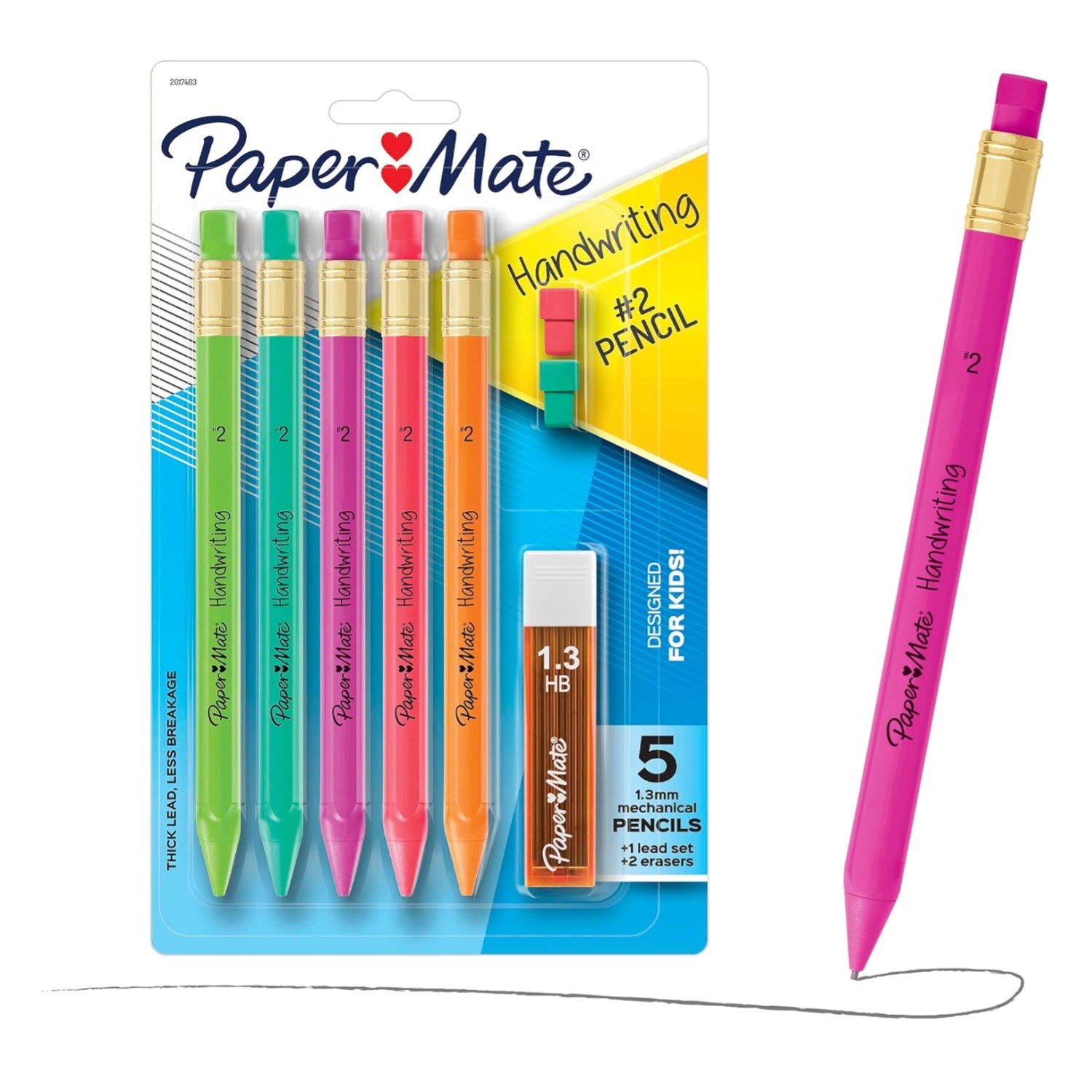8 Count Triangular Mechanical Pencil Set with Refills