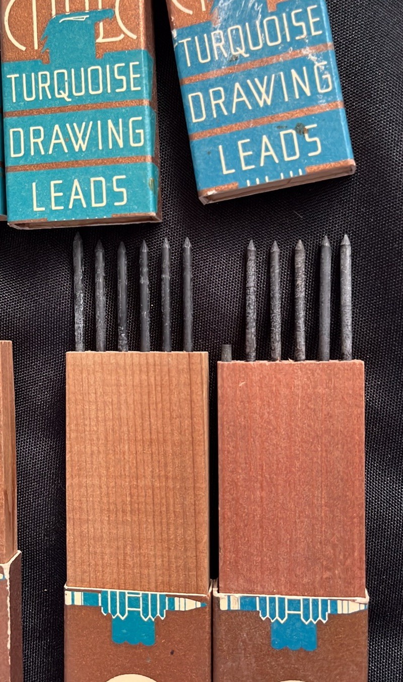 Vtg #2375 EAGLE Turquoise Drawing Leads~H & 2H~Most Unused & Full**READ**