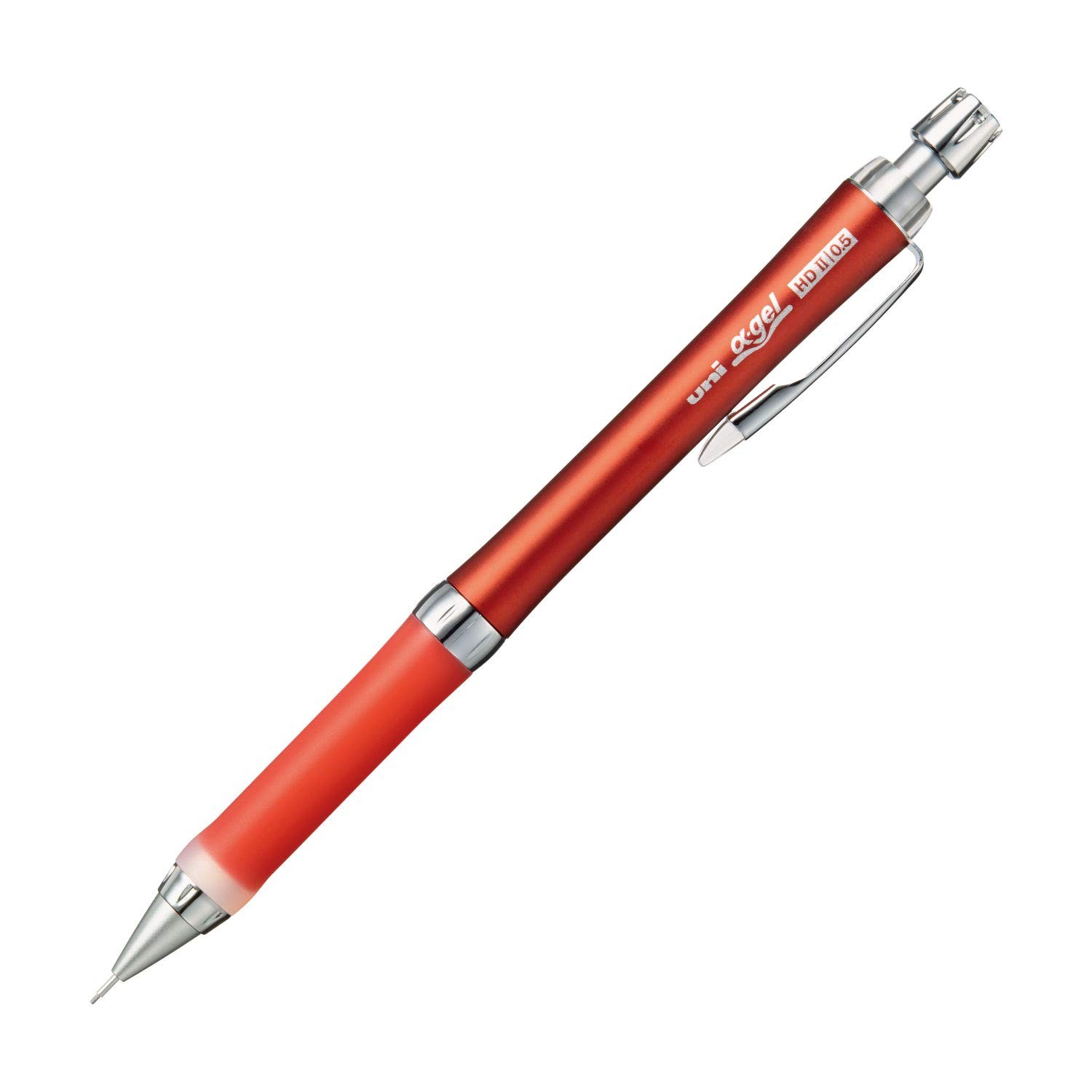Uni Alpha-Gel Slim 0.5mm Mechanical Pencil with Firm Grip, Red (M5809GG1P.15)