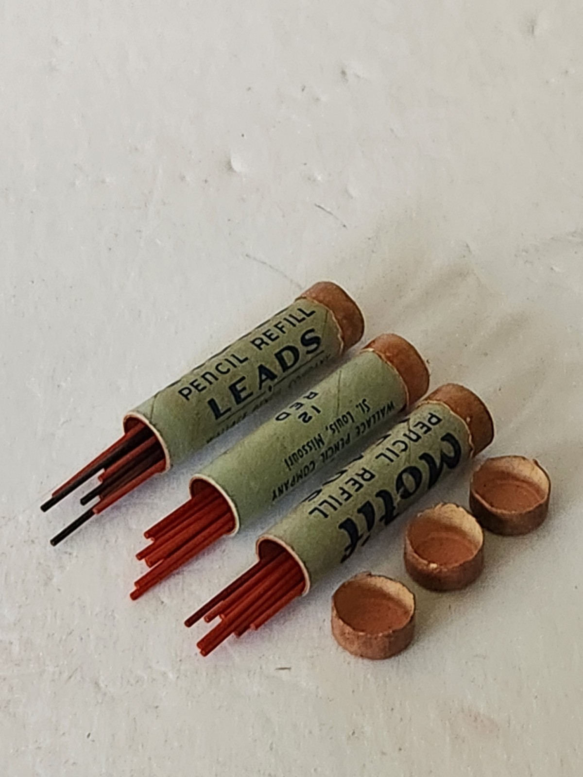 MOTIF RED & Black Thin LEADS Mechanical Pencil REFILLS Wallace Pencil Company