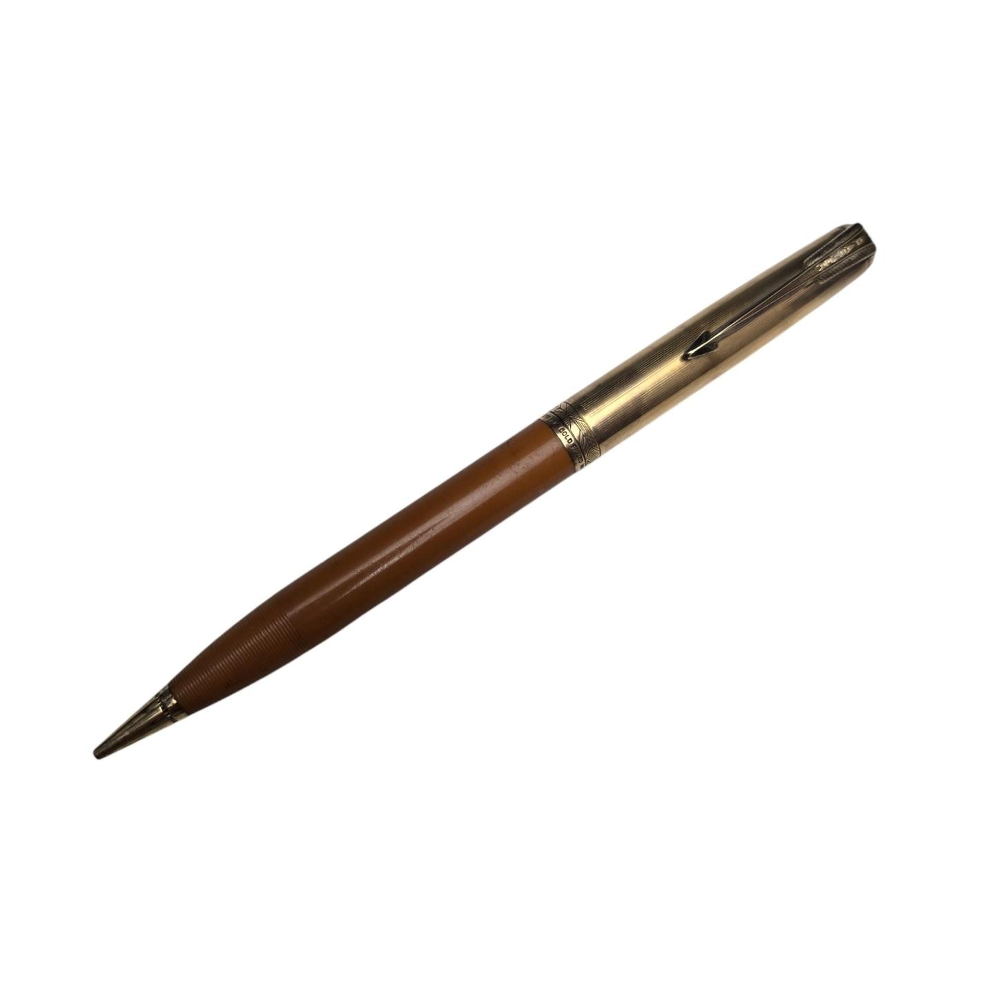 Vintage Parker 51 Mechanical Pencil Mustard / Yellowstone 1/10 16K Gold Filled