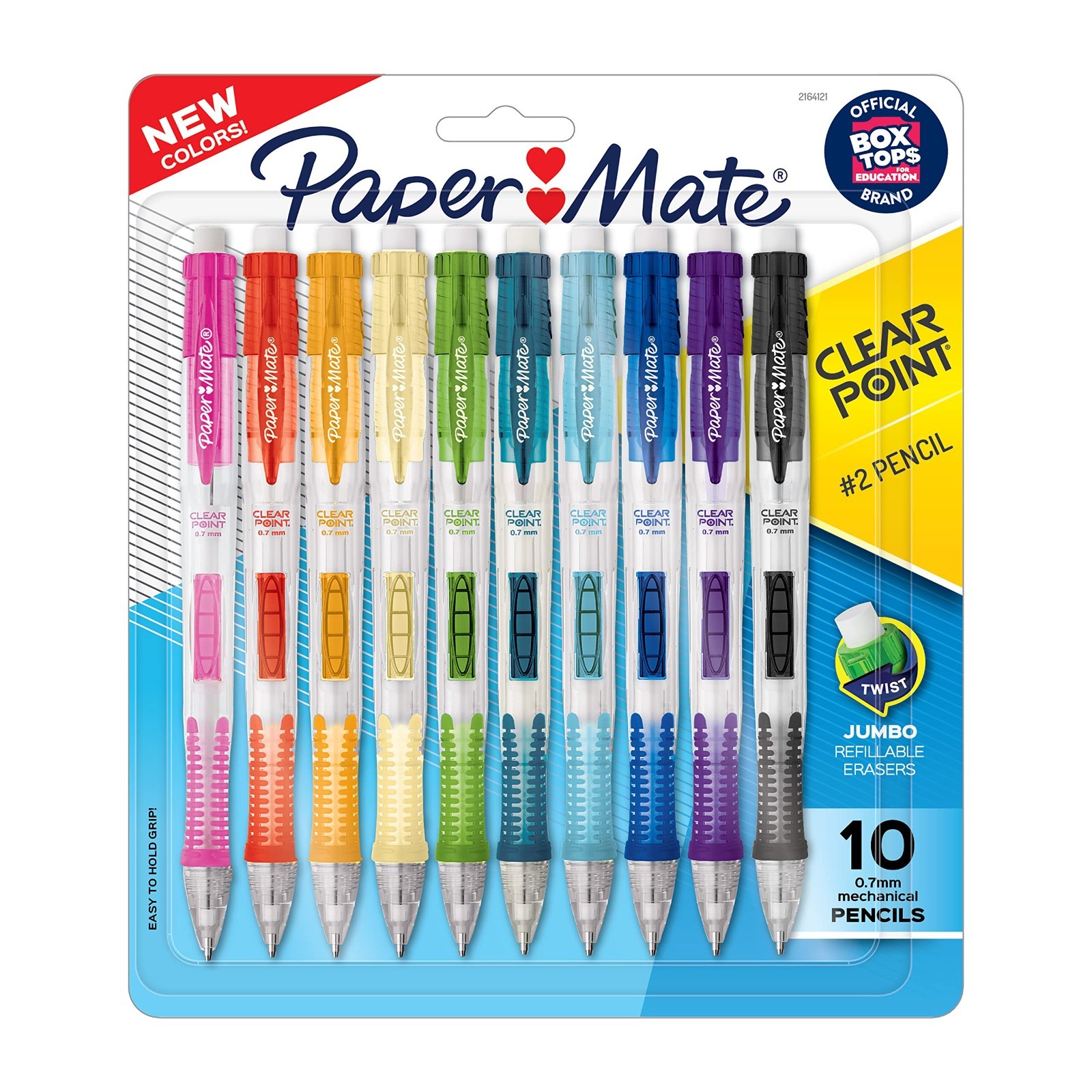 0.7mm Mechanical Pencils – Assorted Colors, 10 Count – Back to School Supplies,