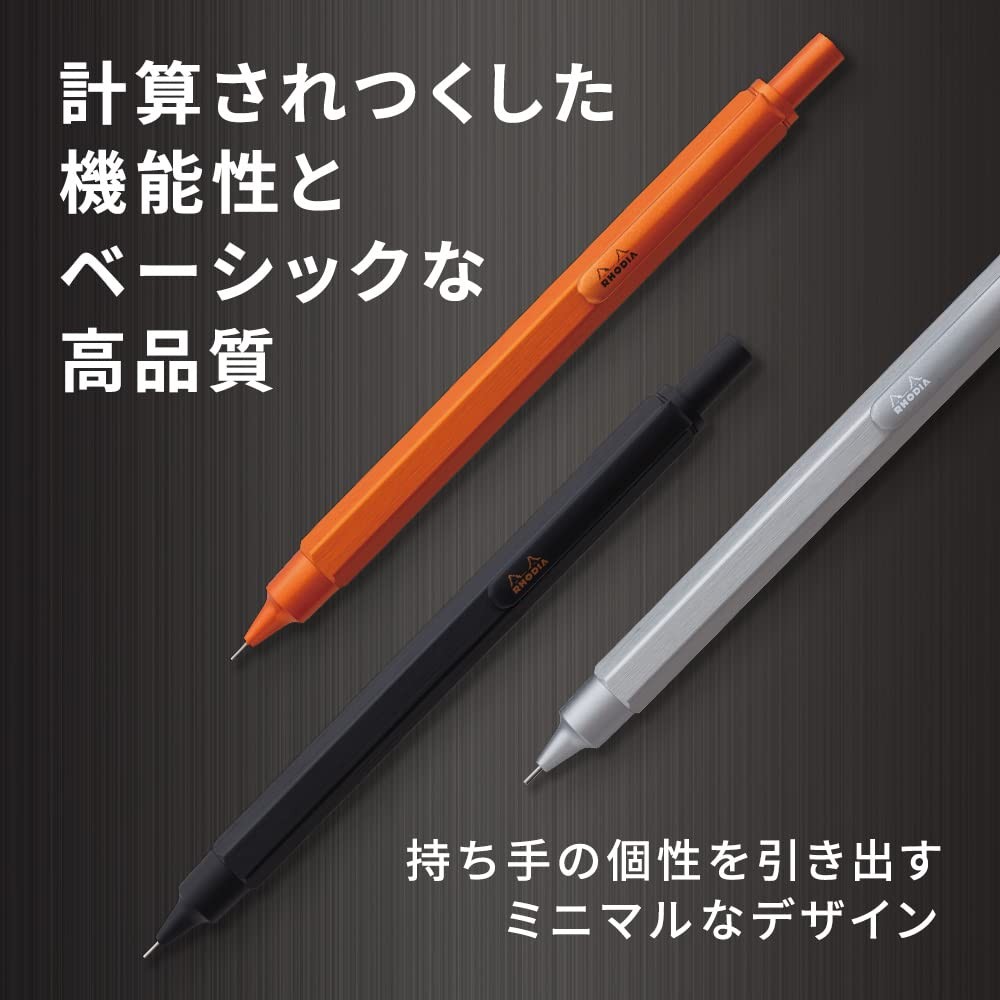 SCRIPT cf9291 Mechanical Pencil Script Silver 0.5mm Hexagonal Shaft Aluminum …