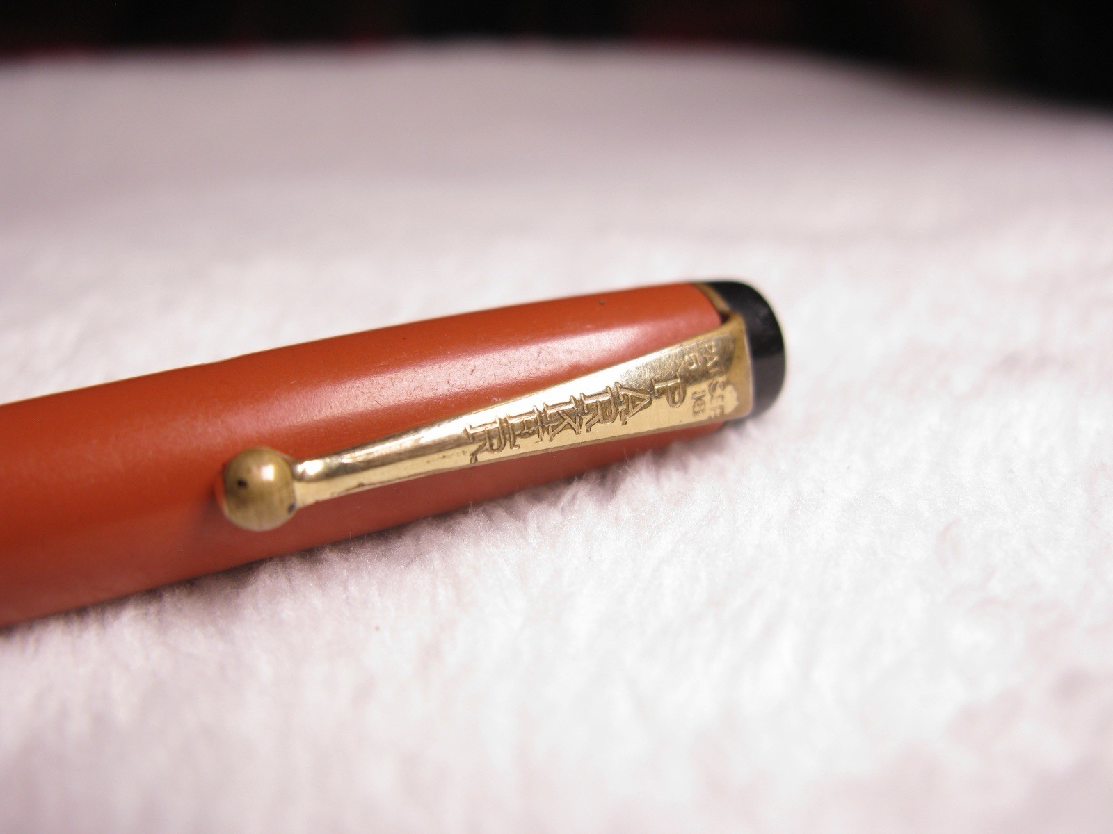Parker Duofold Orange Vintage Mechanical Pencil Working Eraser and Lead