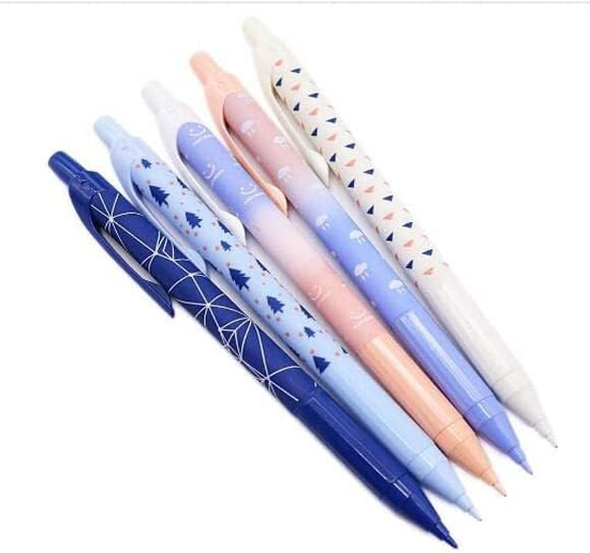 Blue Series Mechanical Pencils, Black Lead 0.7Mm Point Automatic Pencil for Draf