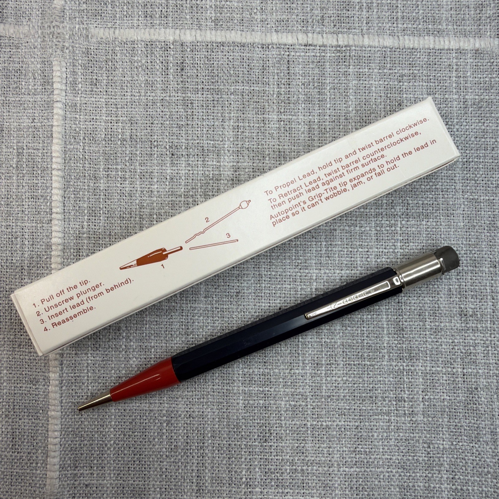 Autopoint Mechanical Pencil Jumbo 1.1 Dark Blue Red 36014 IN BOX