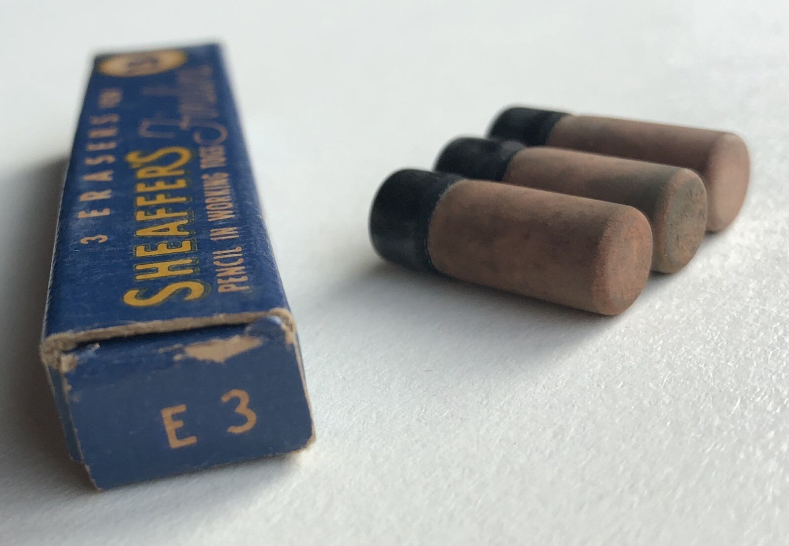 Vintage Sheaffer Fineline Mechanical Pencil Erasers NOS 3 Per Sleeve USA