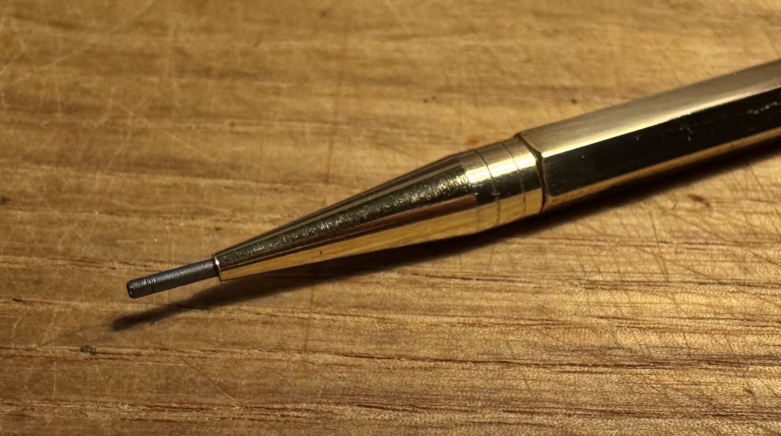 Mechanical Pencil The Forward Line Vintage Hexagonal 1950s Gold Tone Made In USA