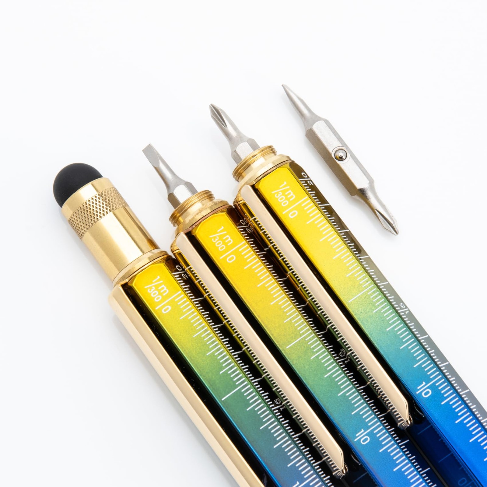 USA 9-in-1 Tool Mechanical Pencil in Rainbow – PVD-Coated Multifunctional Pen…