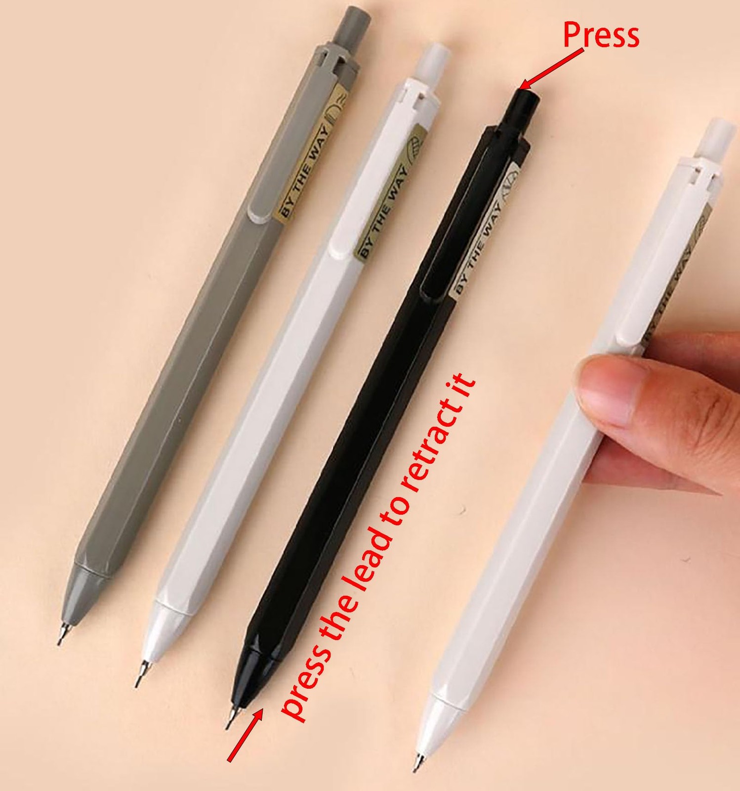 4 Pcs Mechanical Pencils with 80 Pcs Pencil Leads, 0.7mm Pencil Leads and Random