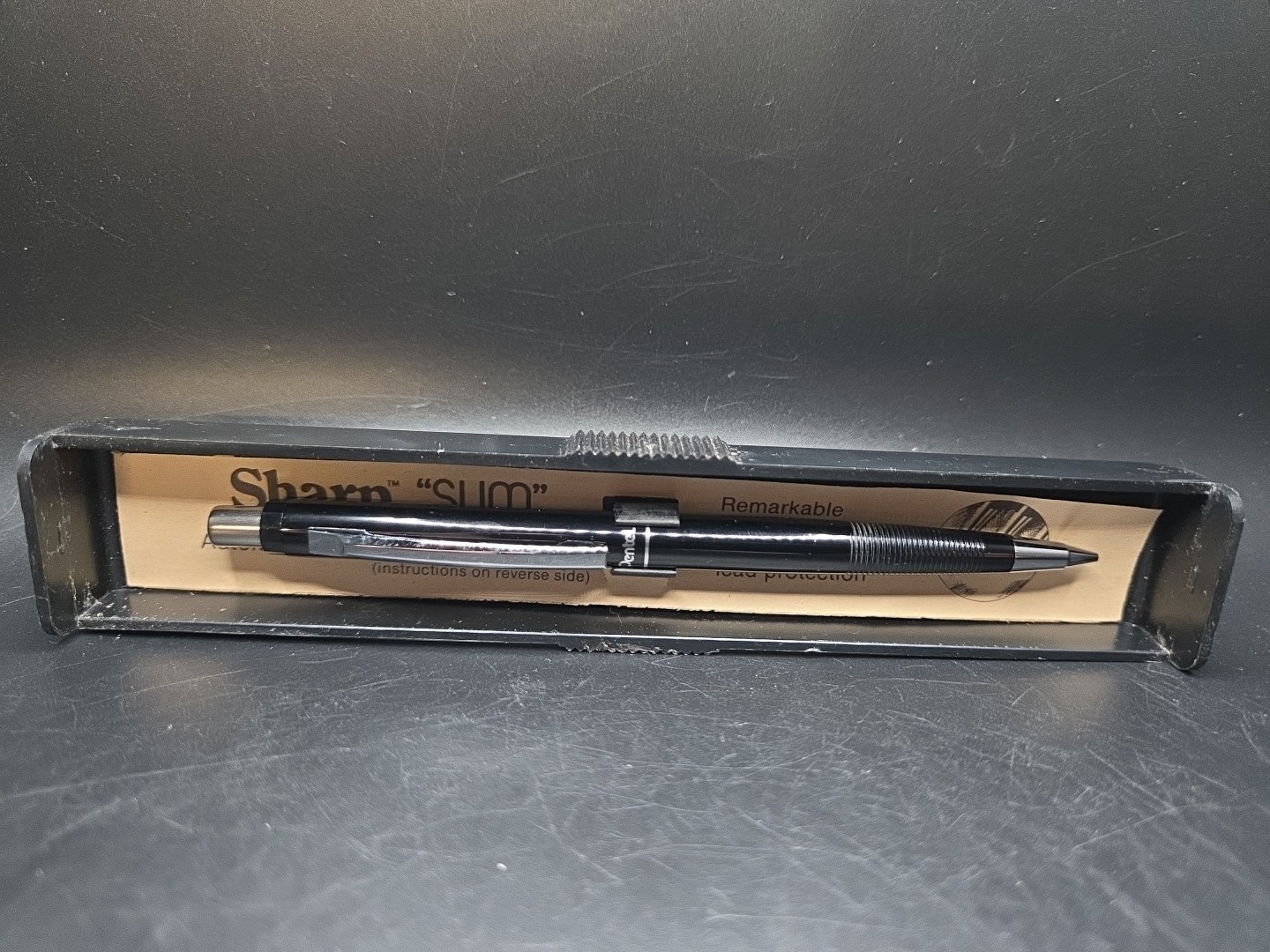 Vintage Black PENTEL Sharp “SLIM” Automatic Pencil 0.5mm Japan Retired Works