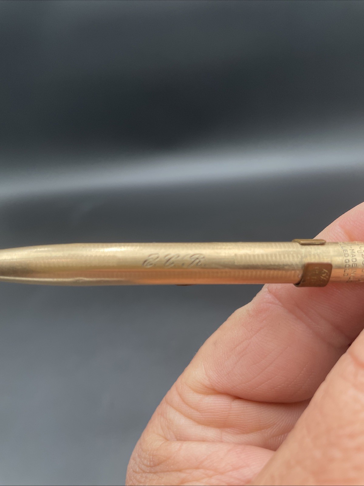 Ingersoll 14k Rolled Gold Redipoint Mechanical Pencil Made In USA Monogrammed