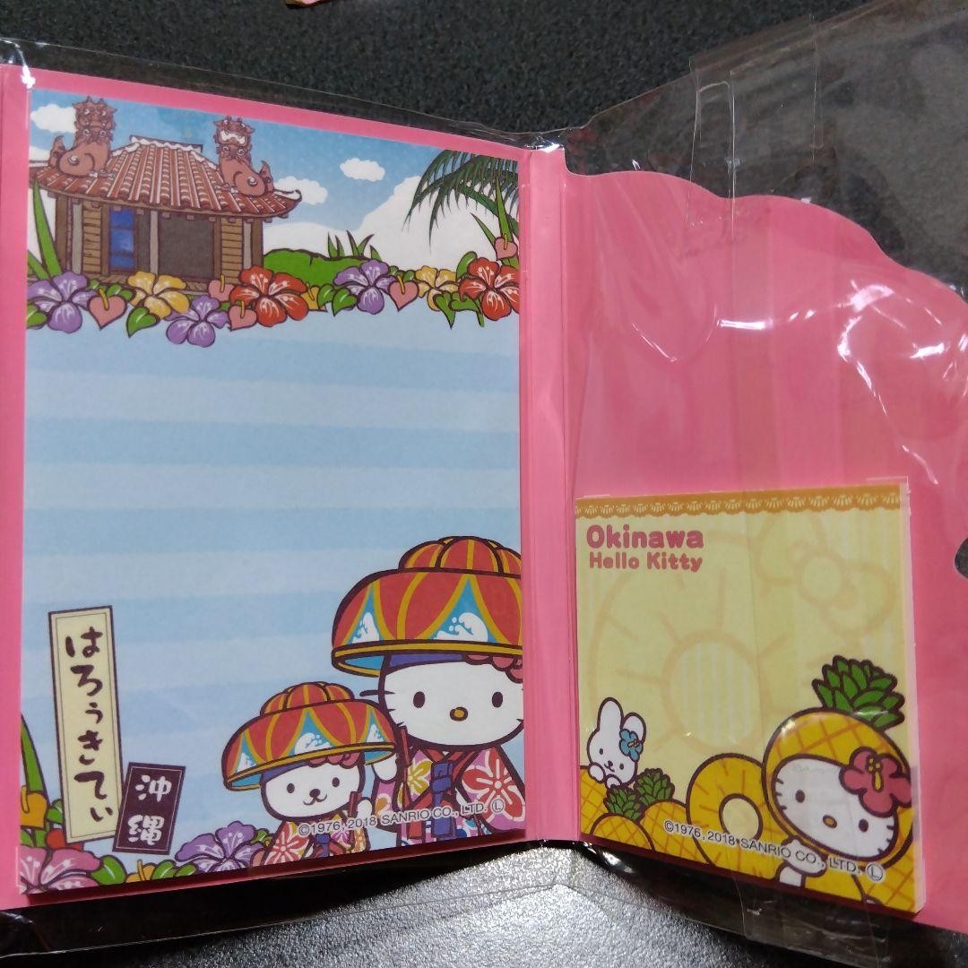 Okinawa limited Hello Kitty, Kikirara, and My Melody ballpoint pen and sticky