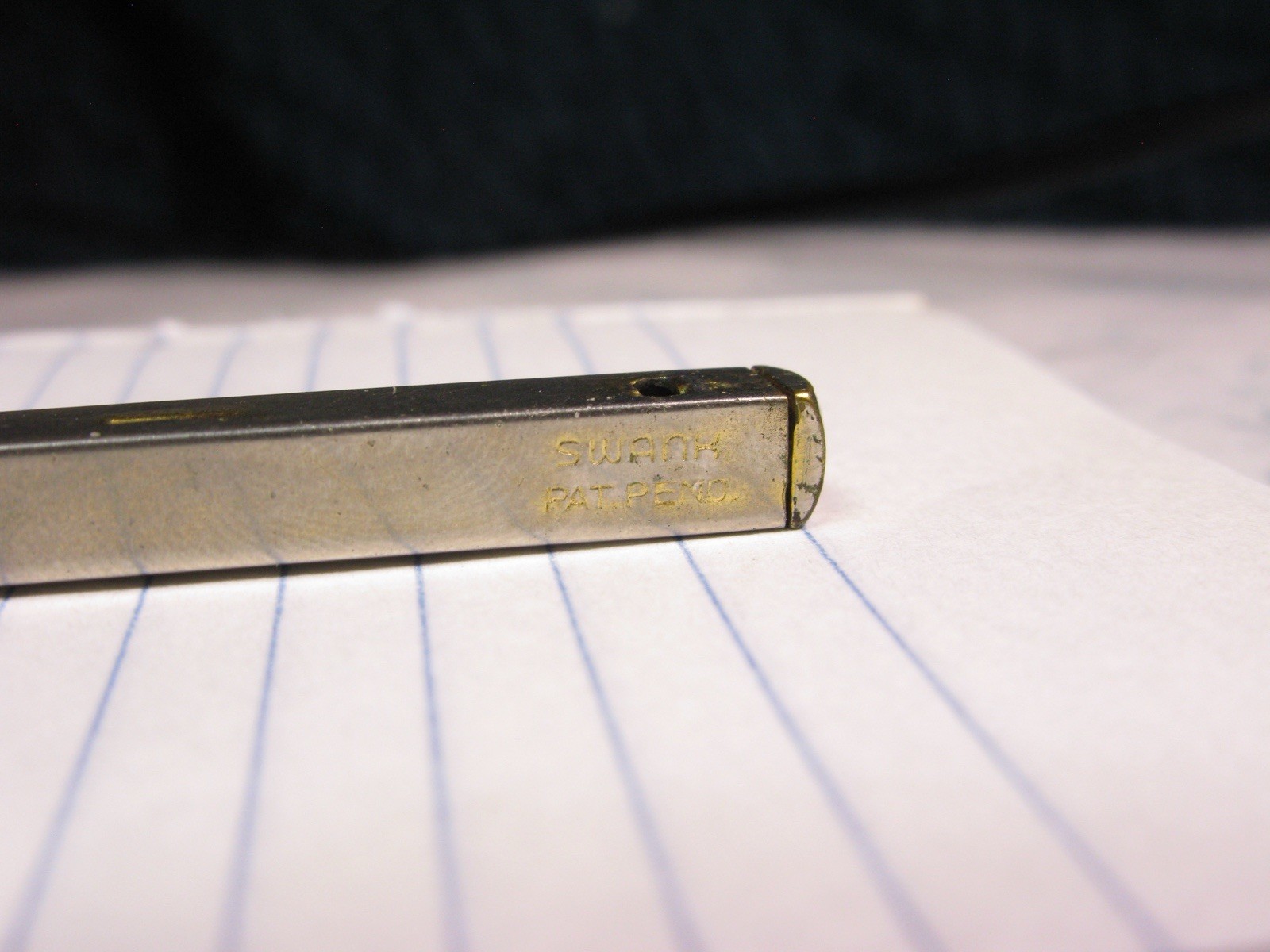 Swank Vintage Mechanical Pencil 3 inch Working Silver colored 1.1mm