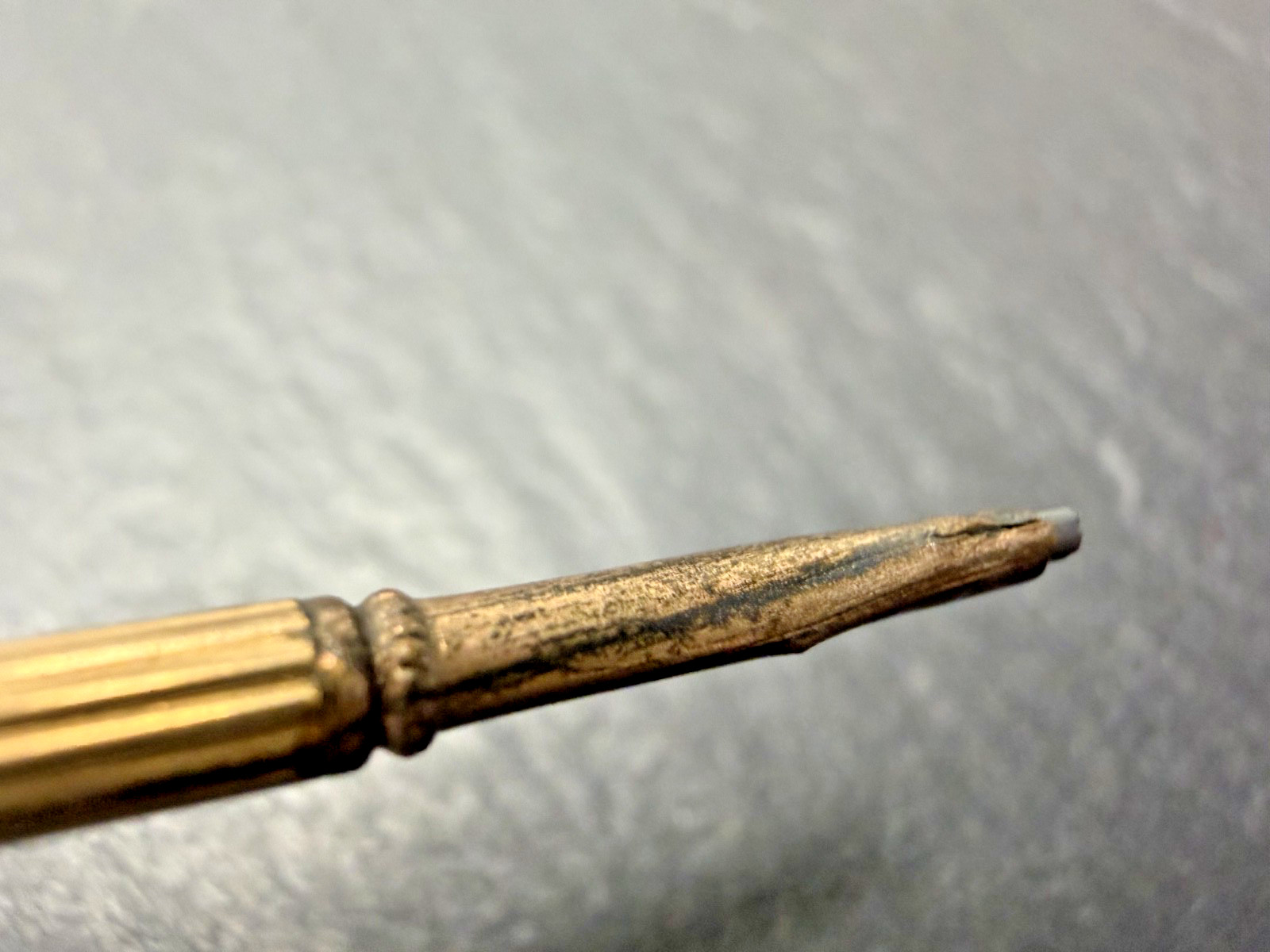 ANTIQUE GOLD FILLED COMBINATION DIP PEN W/NIB AND MECHANICAL PENCIL N995