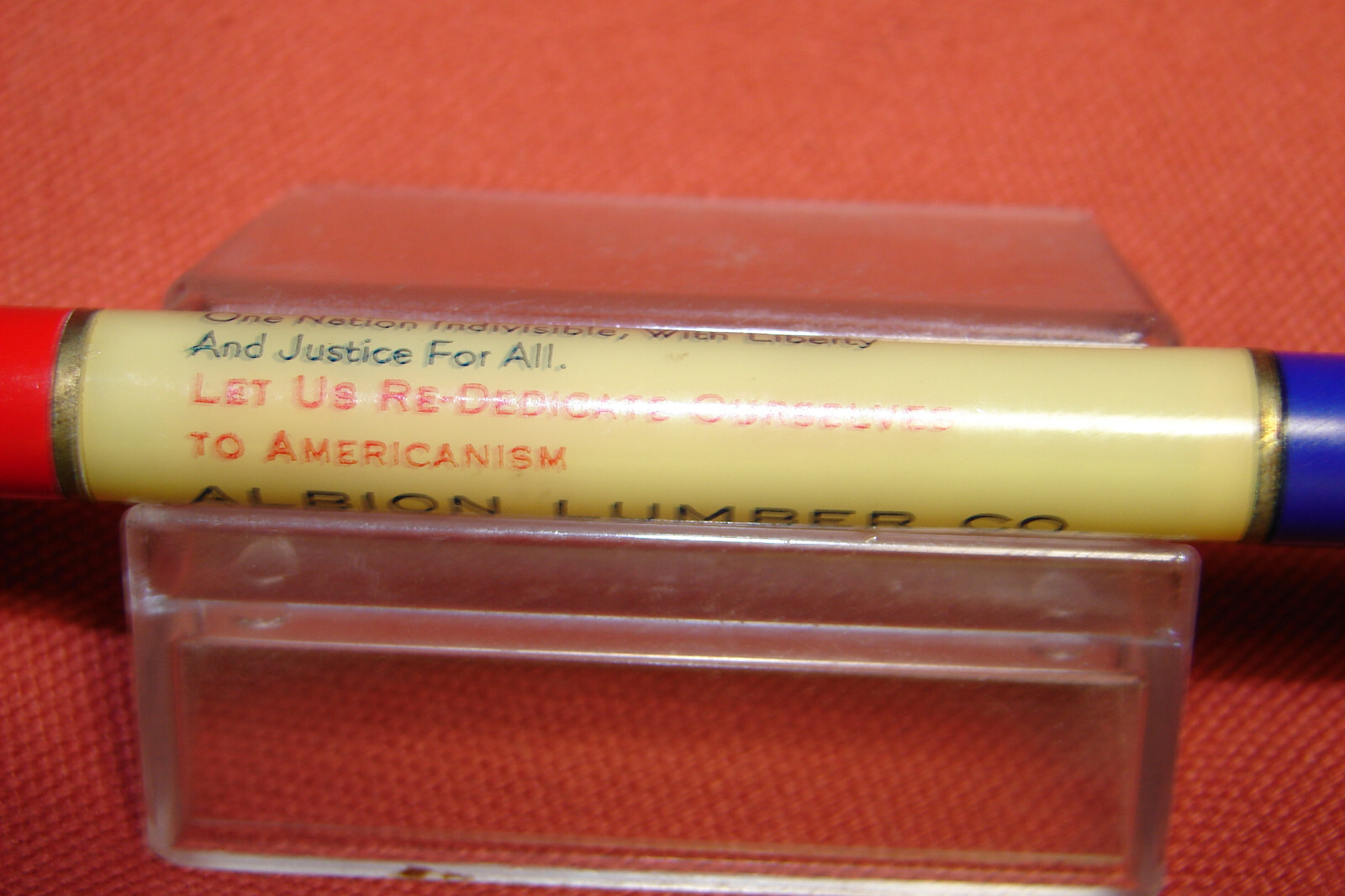 I Pledge Allegiance to the Flag of The United States 1940’s Advertise Pencil