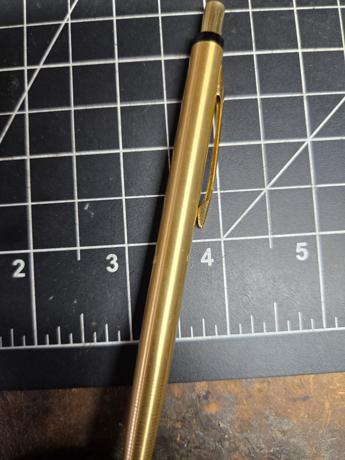 vtg pentel gold tone mechanical lead pencil .5 5
