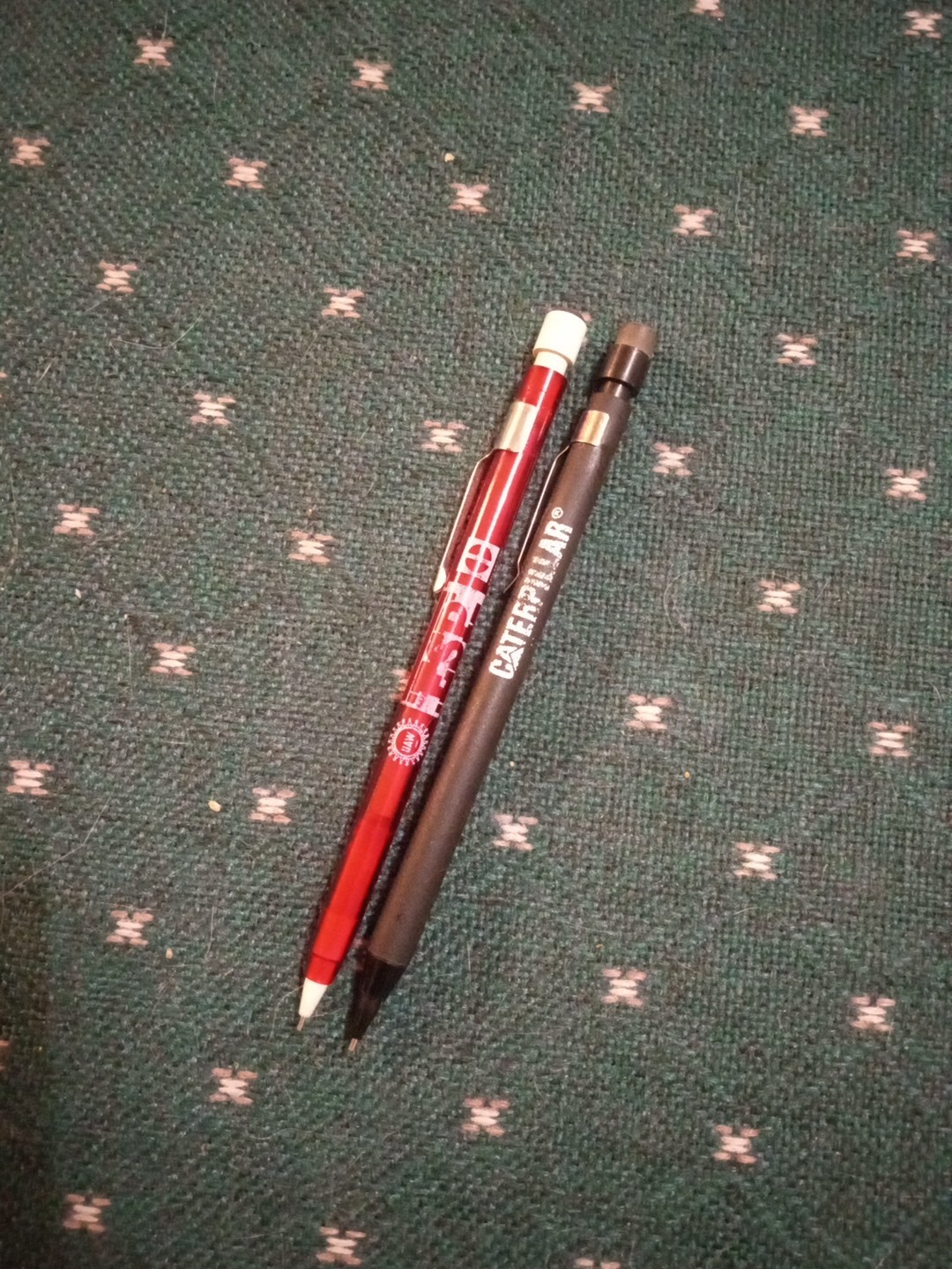 Vintage Caterpillar Mechanical Pencil Lot Of 2 USA Great Working Condition Rare