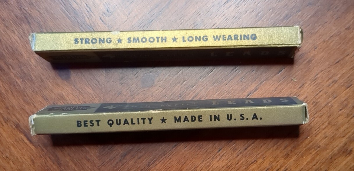 RARE boxed Vintage Wearever 4″ Pencil Lead Refill Wood Divider Lot of 2 Boxes