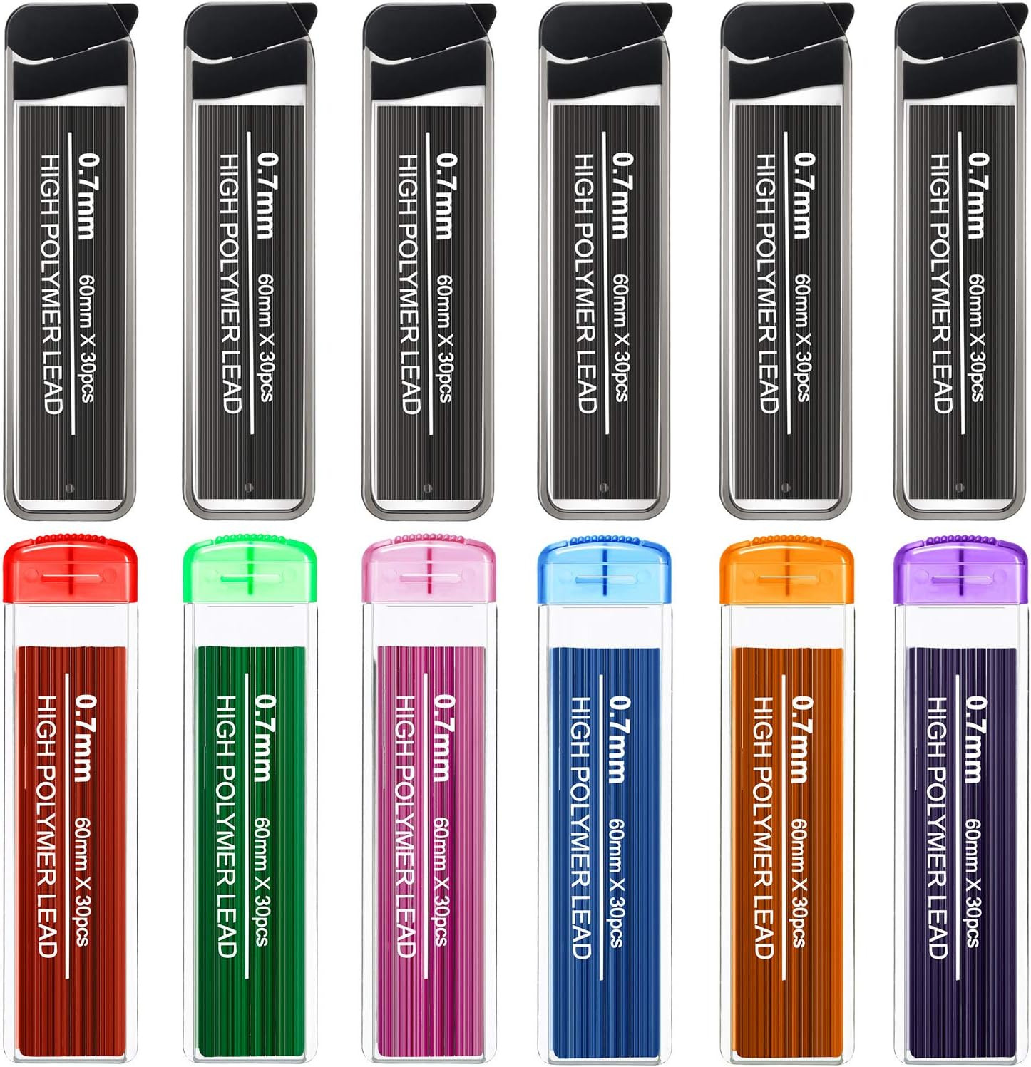 360 Pcs Colored Mechanical Pencil Leads Refills 0.7 Mm HB Black Mechanical Pe…