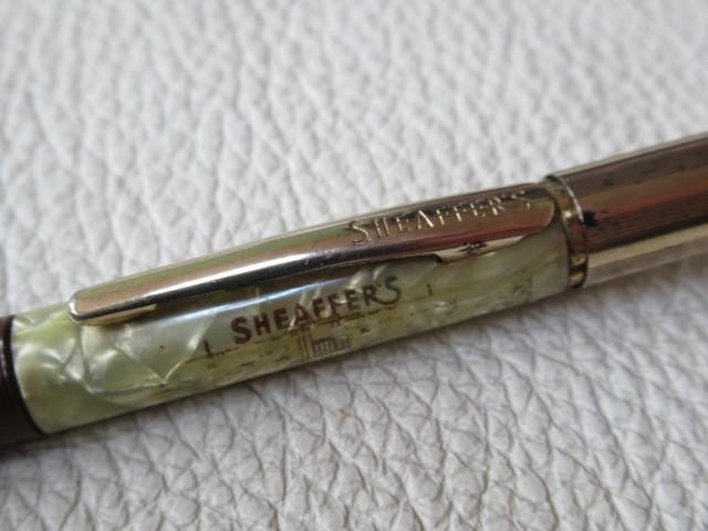Excellent condition 1920s Sheaffer celluloid and bakelite pencil with gold-plate
