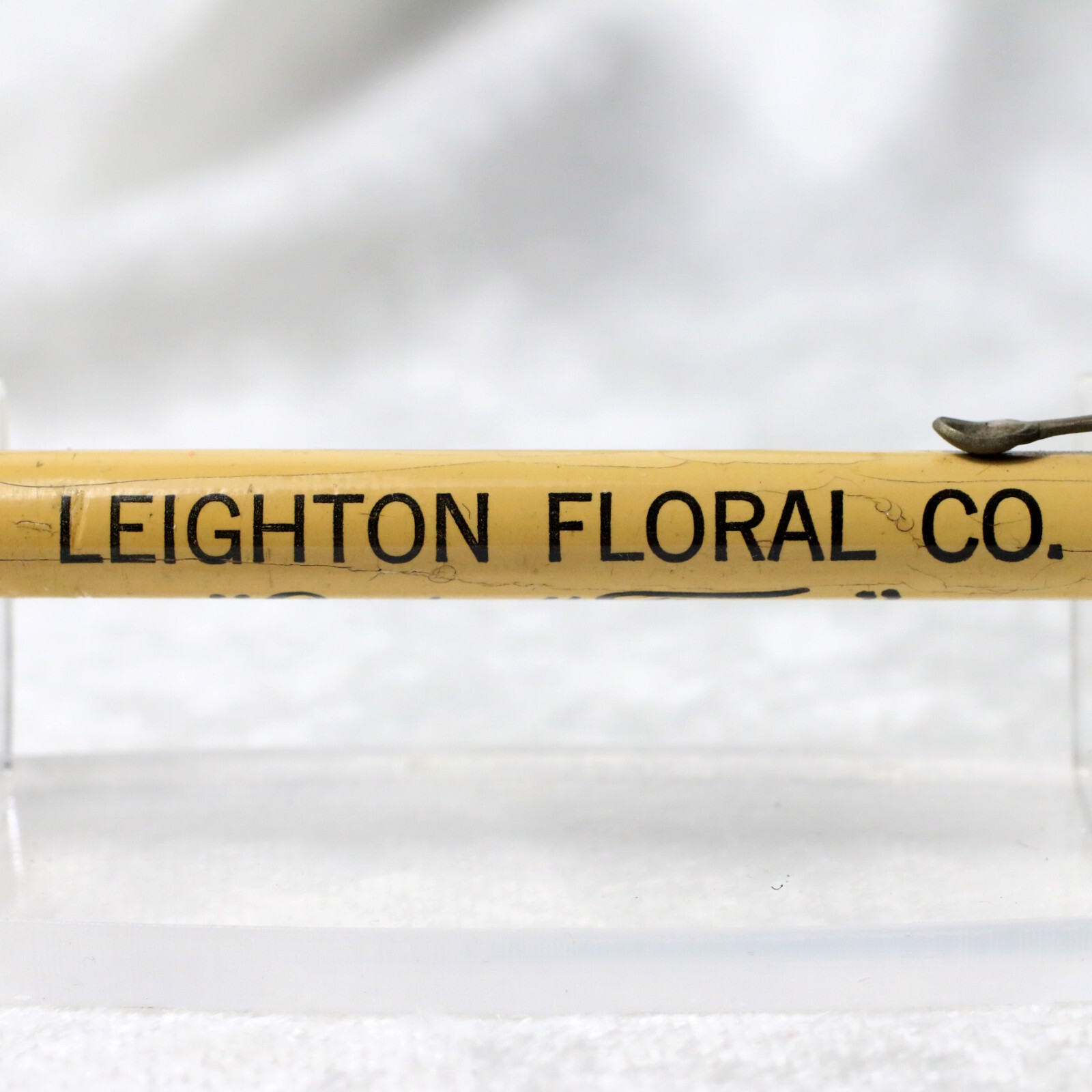 VTG 1930s REDIPOINT Spoon Clip SAY IT WITH FLOWERS Advertising Mechanical Pencil