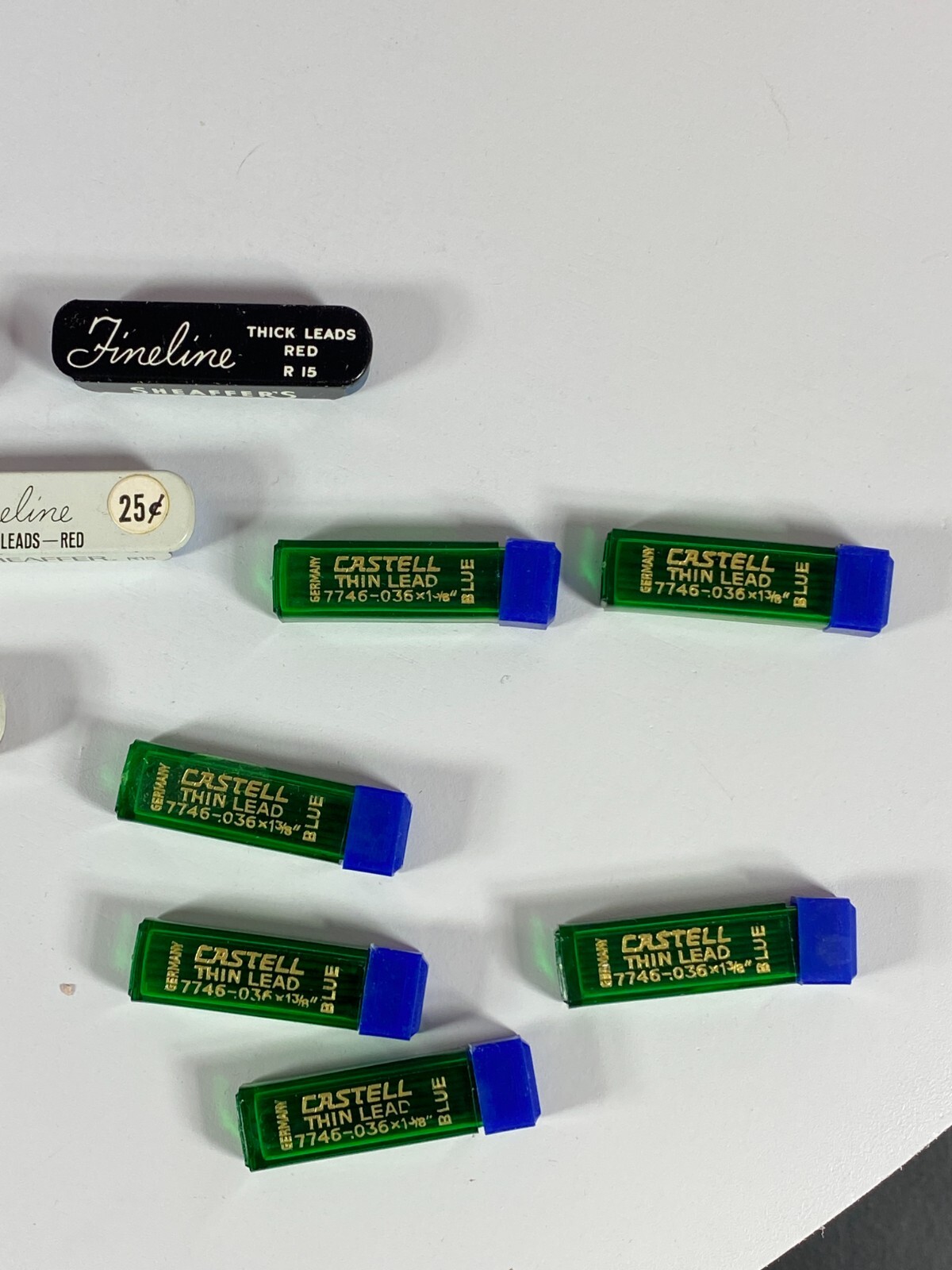 Sheaffer Fineline Thin Red R R15 Castell Thin Lead Blue lot of 10 Pencil