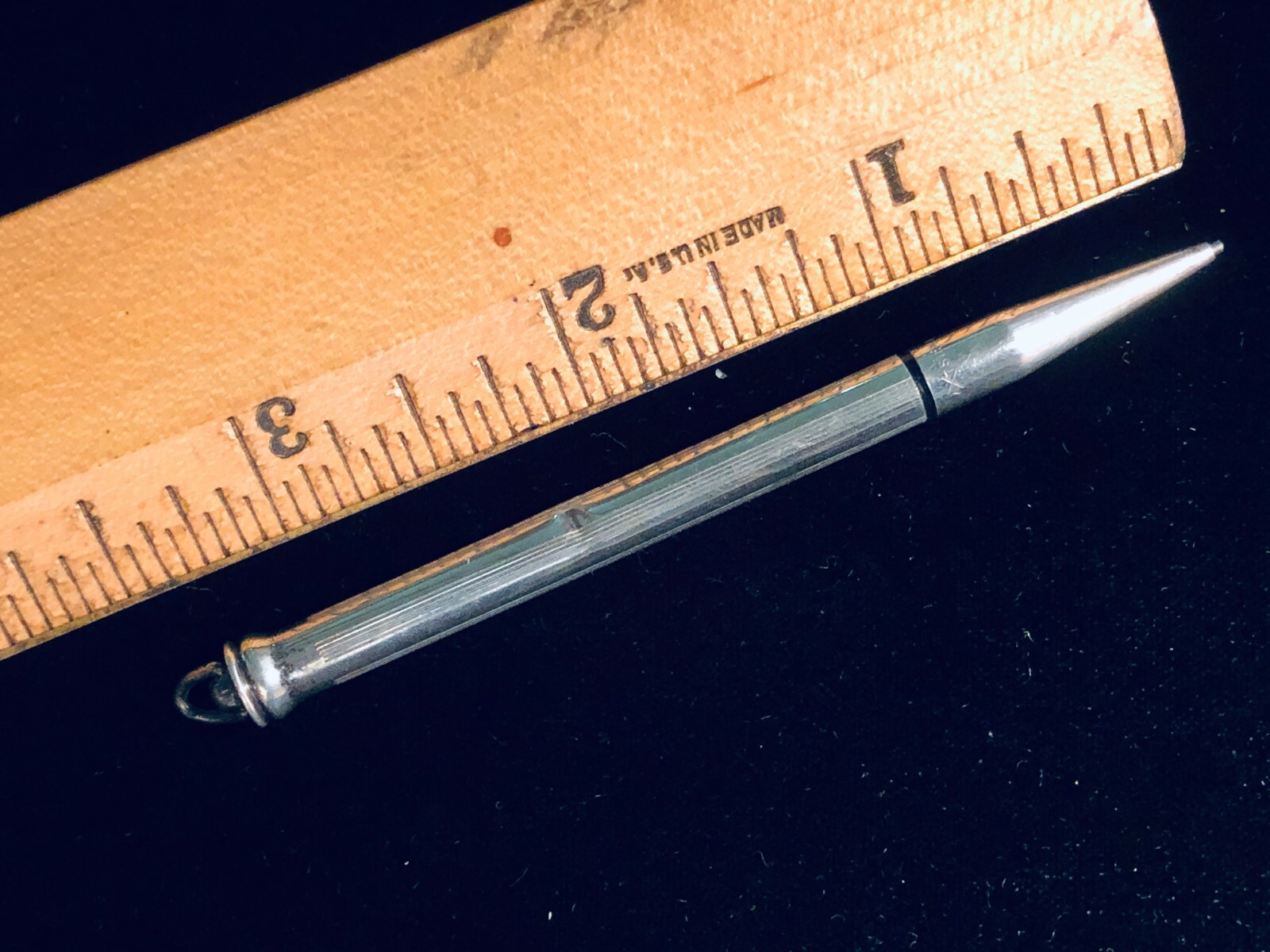 1920s Sterling Silver ladies Chatelaine pencil  Made by A T  3 1/2 inches
