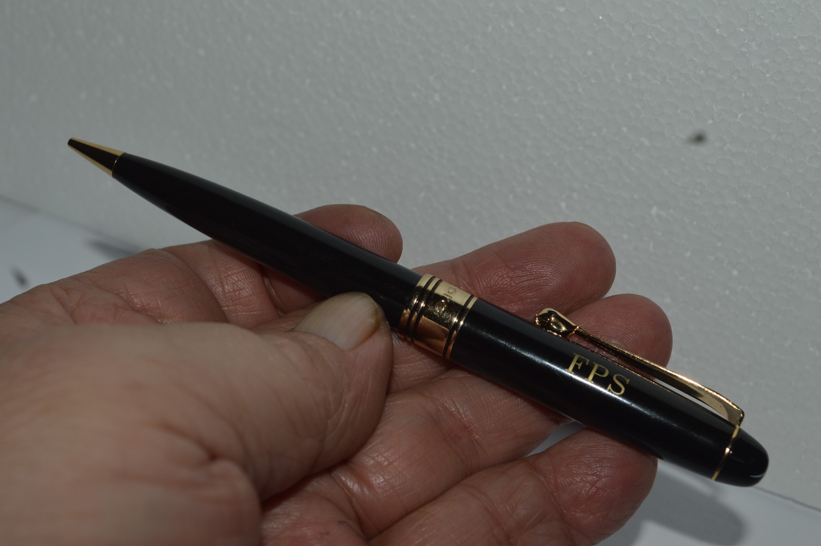 MONTEFIORE Mechanical Pencil Black Lacquer Finish FPS Engraved Excellent Condit