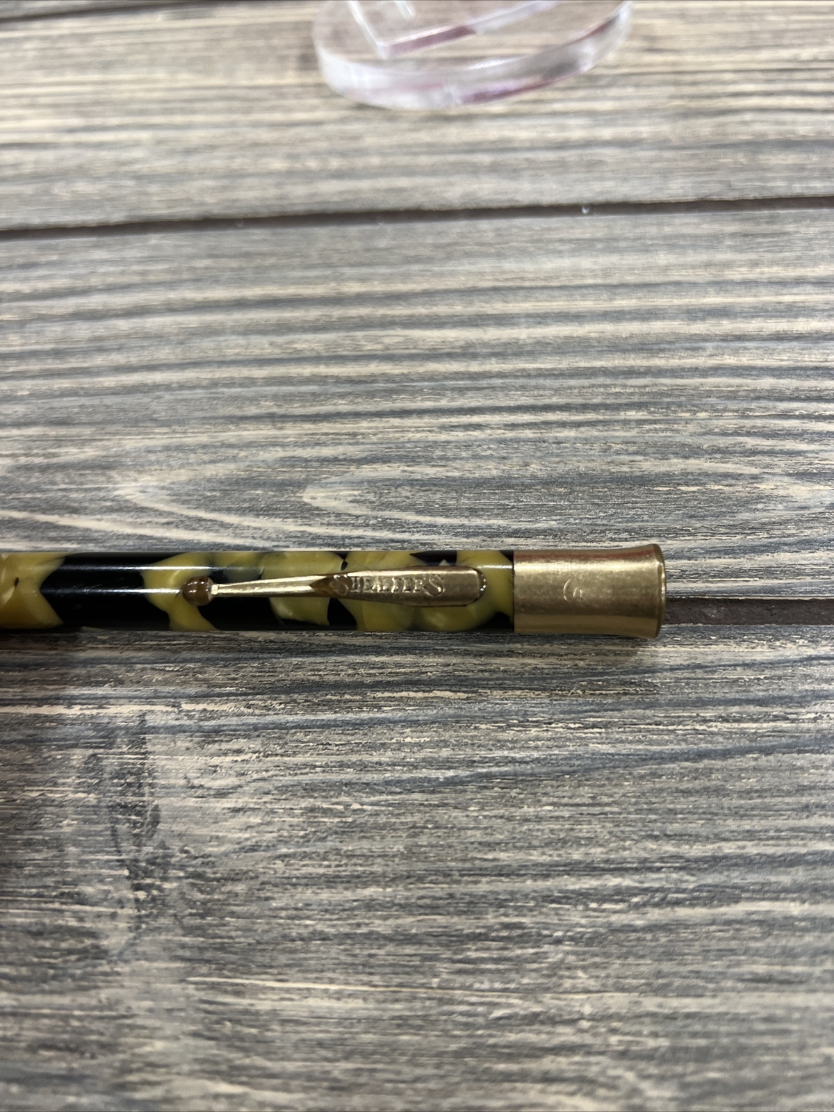 Vintage Sheaffer’s Lifetime Mechanical Pencil Gold Filled Black Gold Marble
