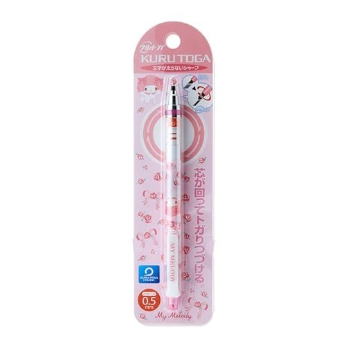 Kurutoga Mechanical Pencil 0.5mm Pink My Melody Writing