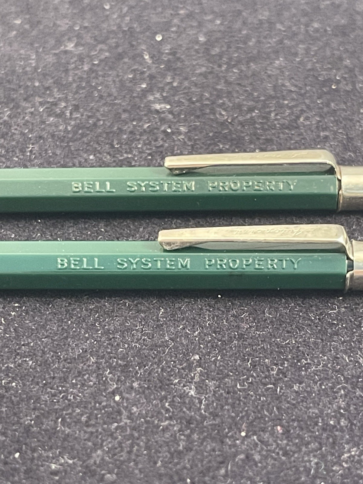 (4) Vintage 1960s Autopoint Green Mechanical 2H Pencil “Bell System Pro“ + Leads