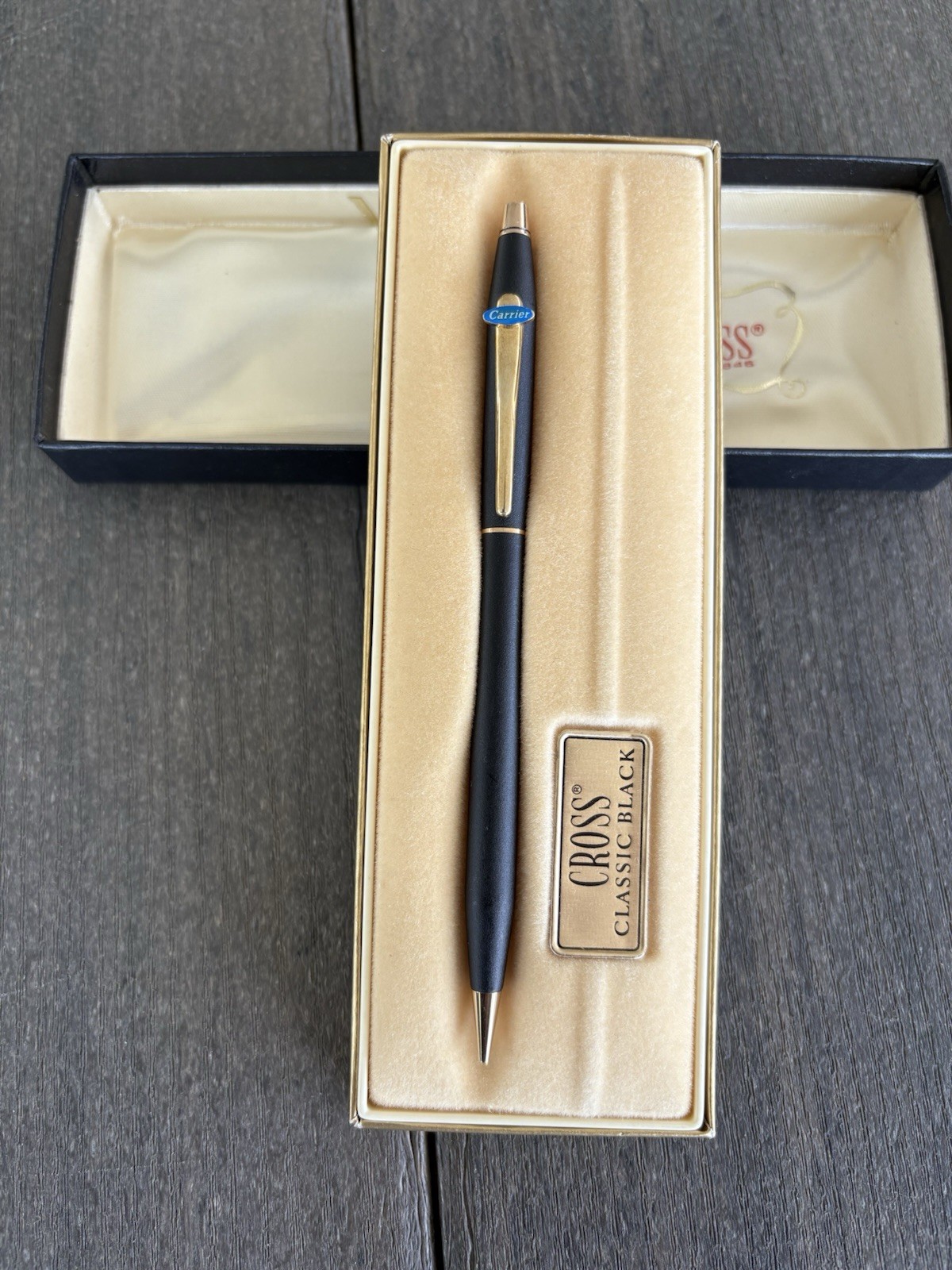 Cross Classic Black 2503 Carrier Advertising (stick on) Pencil In Box NOS 1982