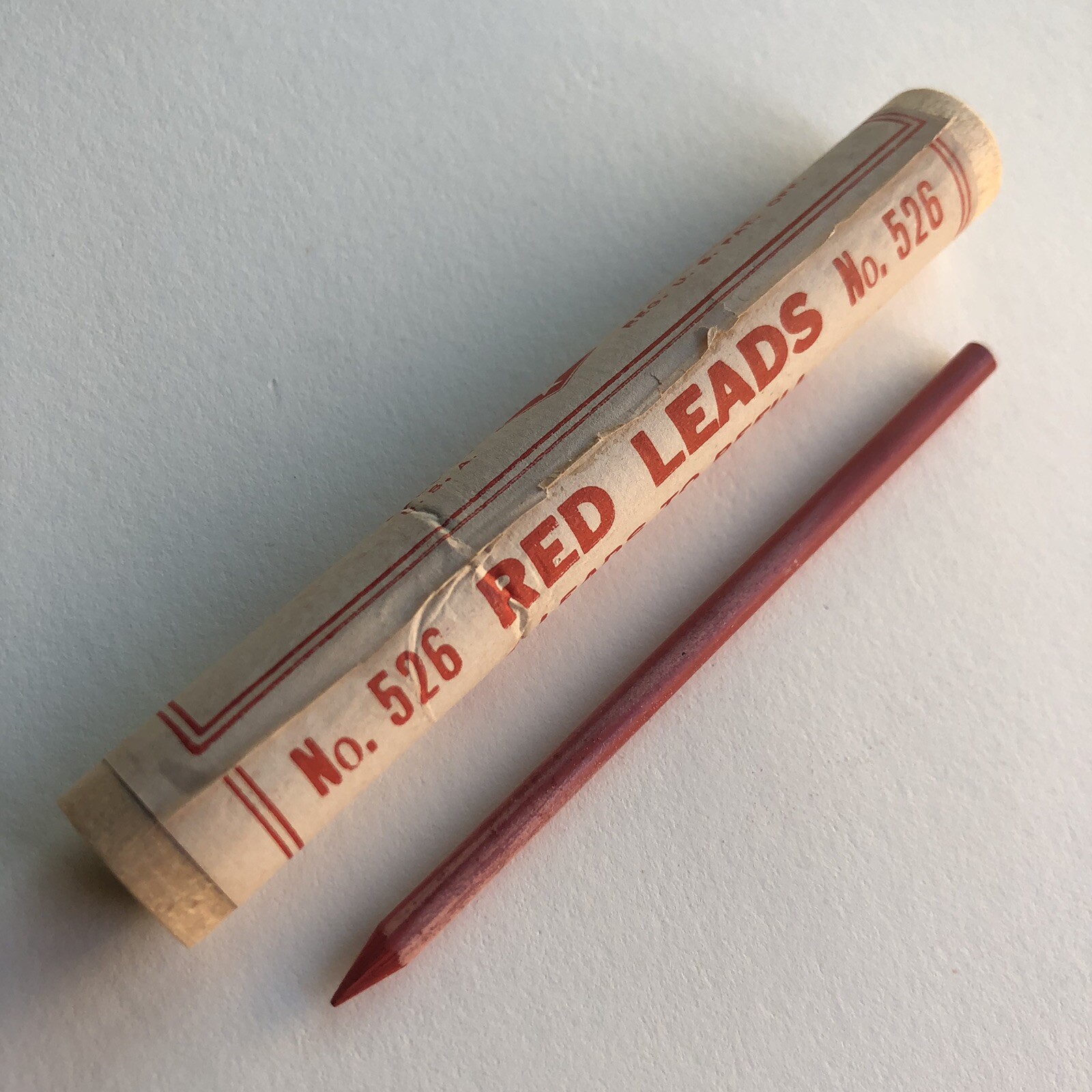 Vintage Eberhard Faber NOS Reform No. 526 Red 3.8mm Mechanical Pencil Lead USA