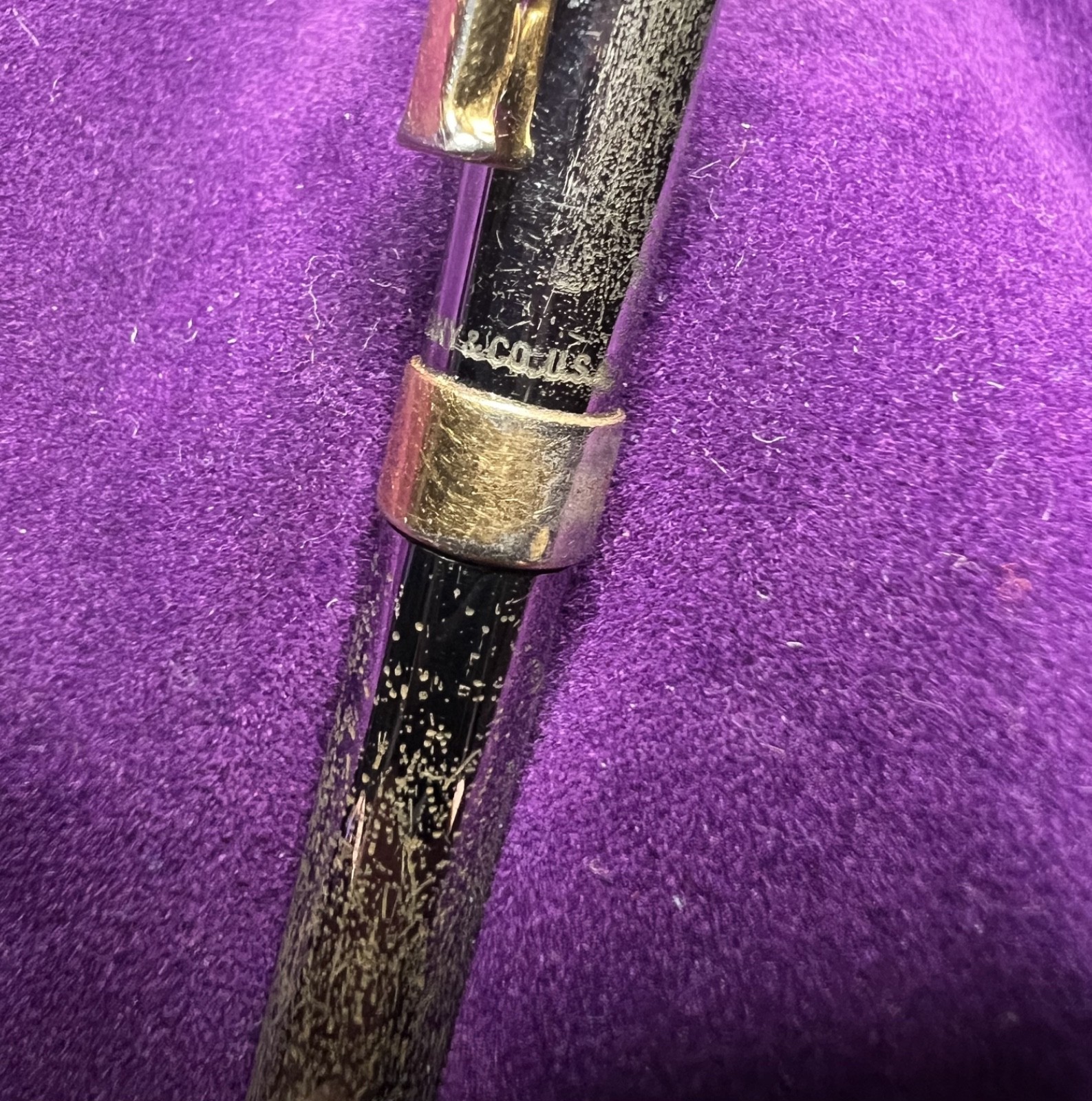 Vintage Tiffany & Co Mechanical Pencil Gold Tone Silver Tone Metal Body Estate