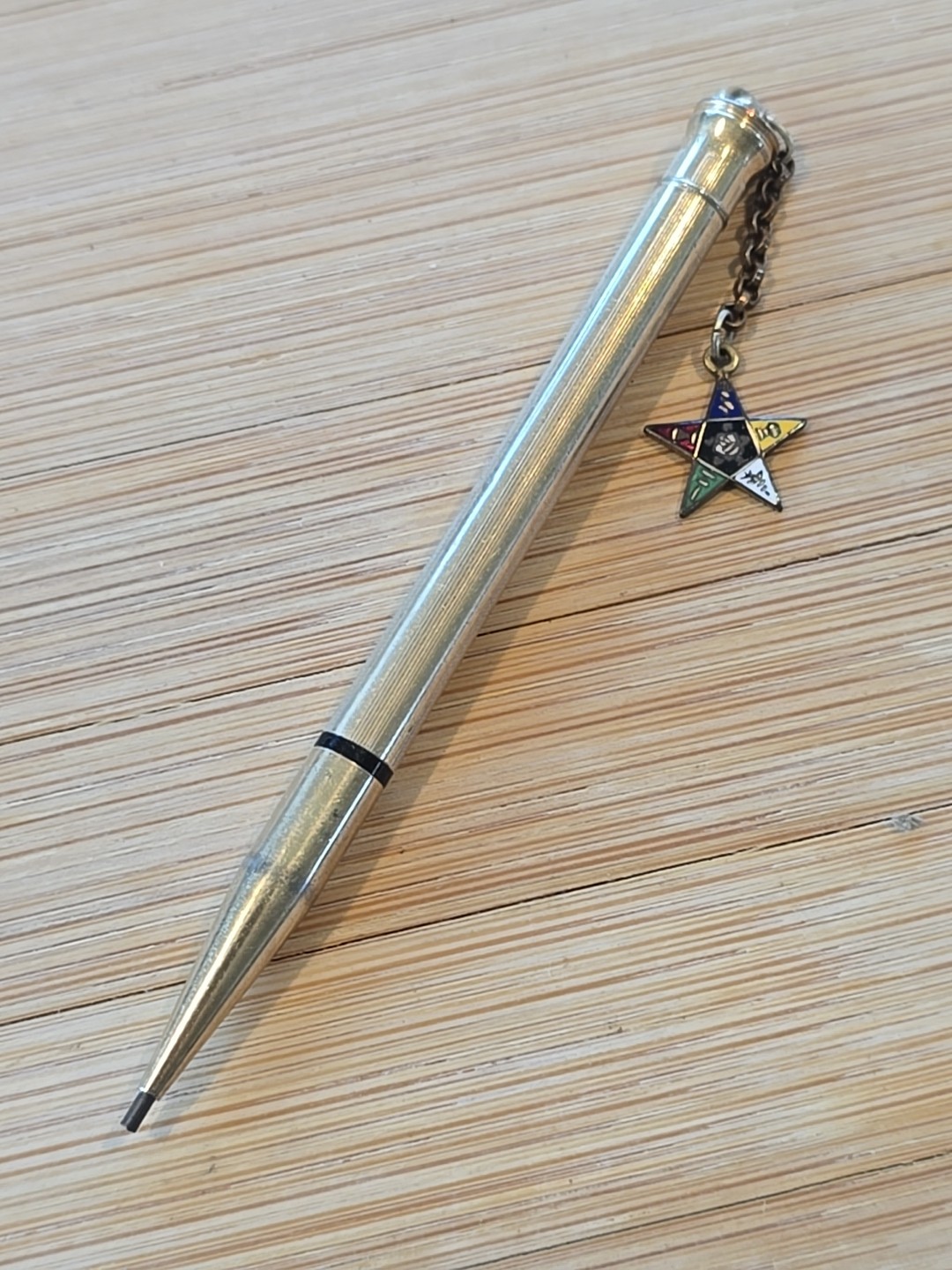 ATQ OES Dance Card Watch Fob Mechanical Pencil RGP Masonic Order Eastern Star